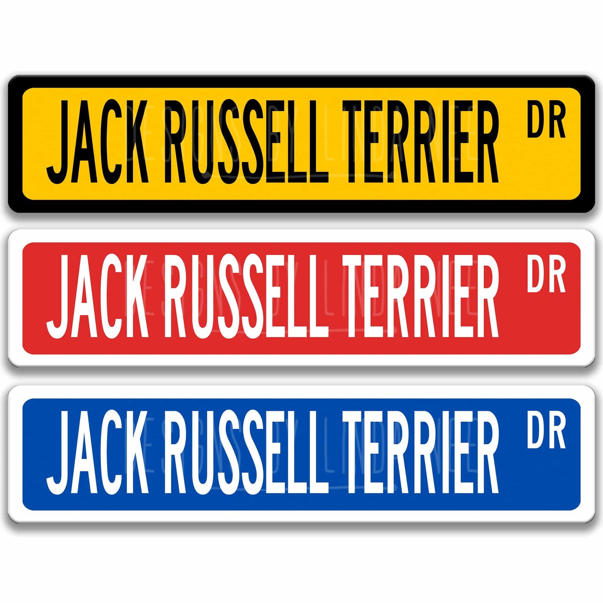 Jack Russell Terrier Dog Metal Street Sign