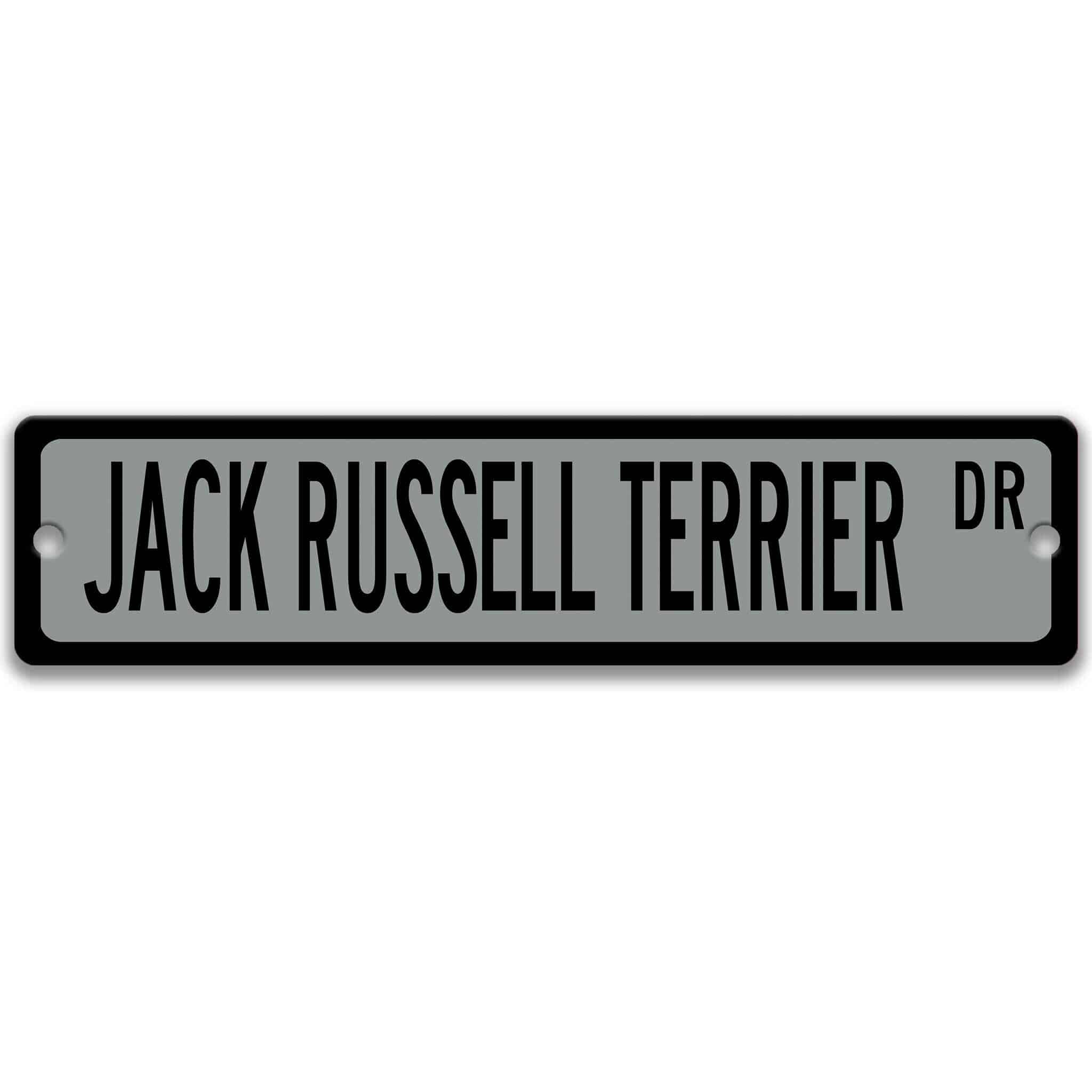 Jack Russell Terrier Dog Metal Street Sign