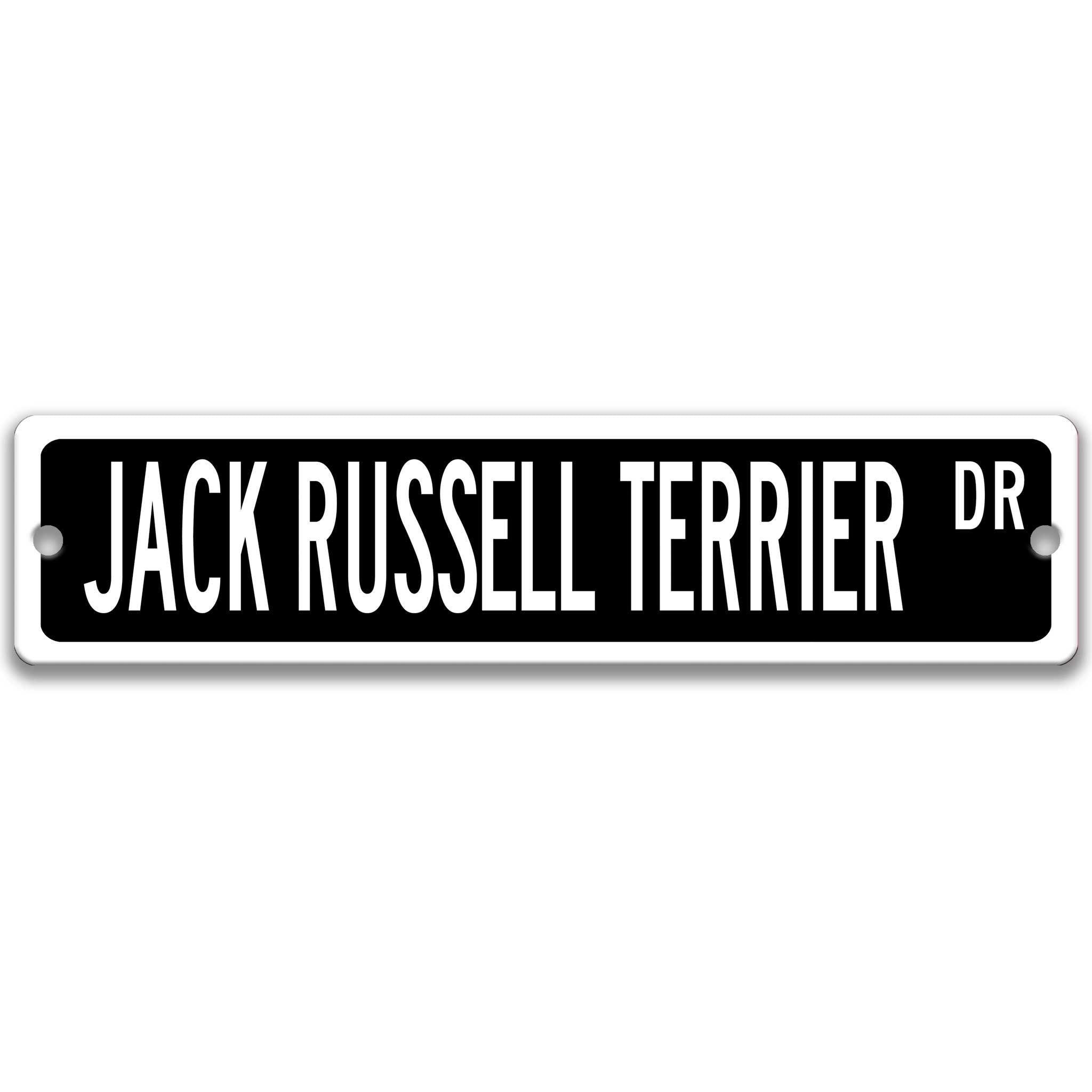 Jack Russell Terrier Dog Metal Street Sign