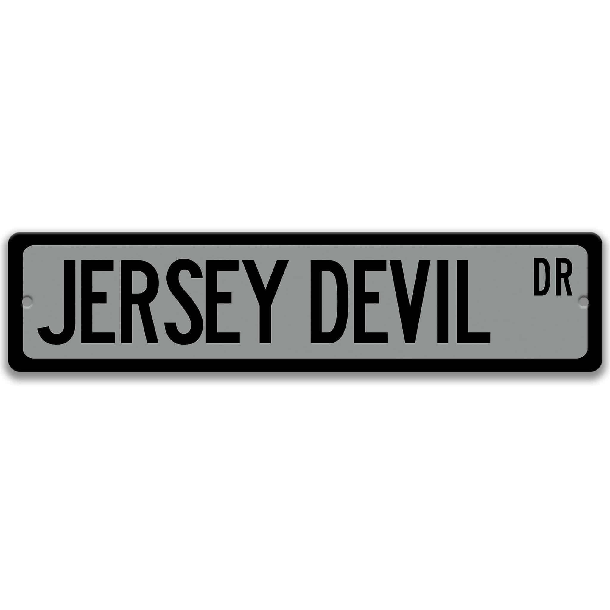 Jersey Devil Metal Street Sign