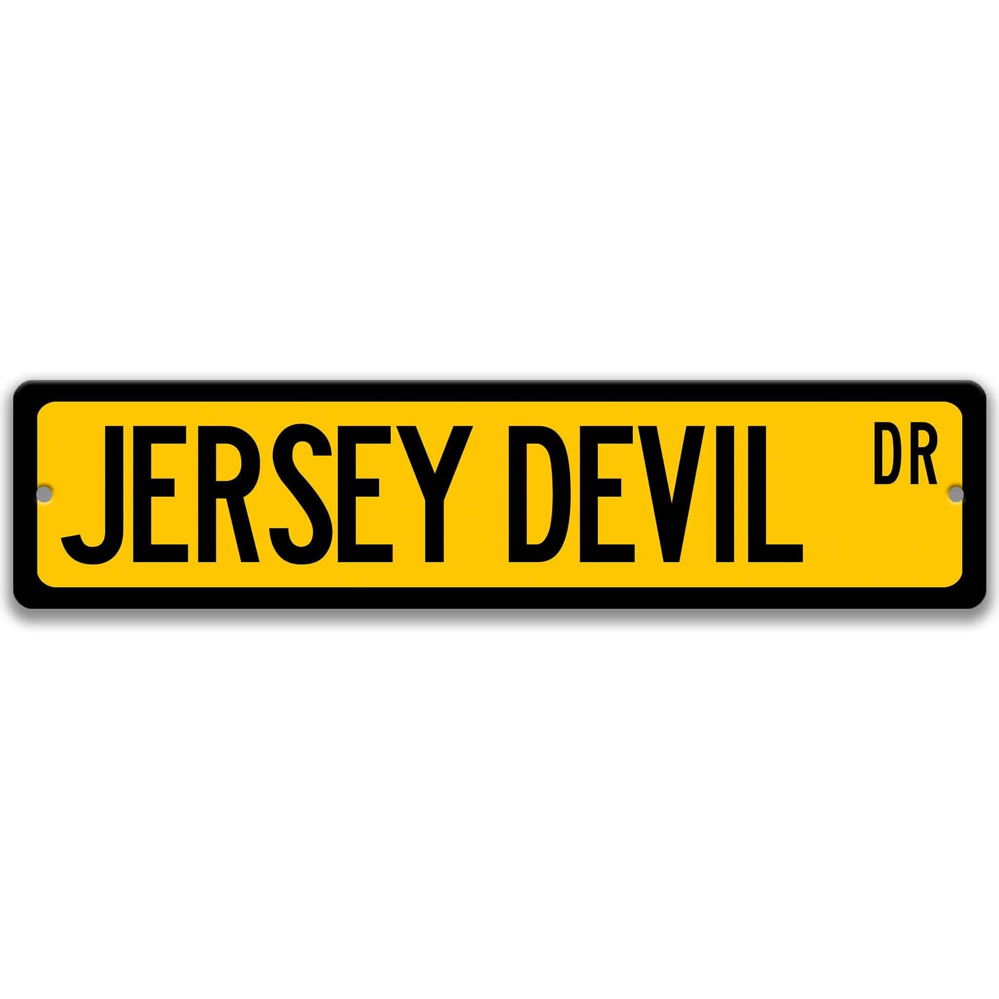 Jersey Devil Metal Street Sign