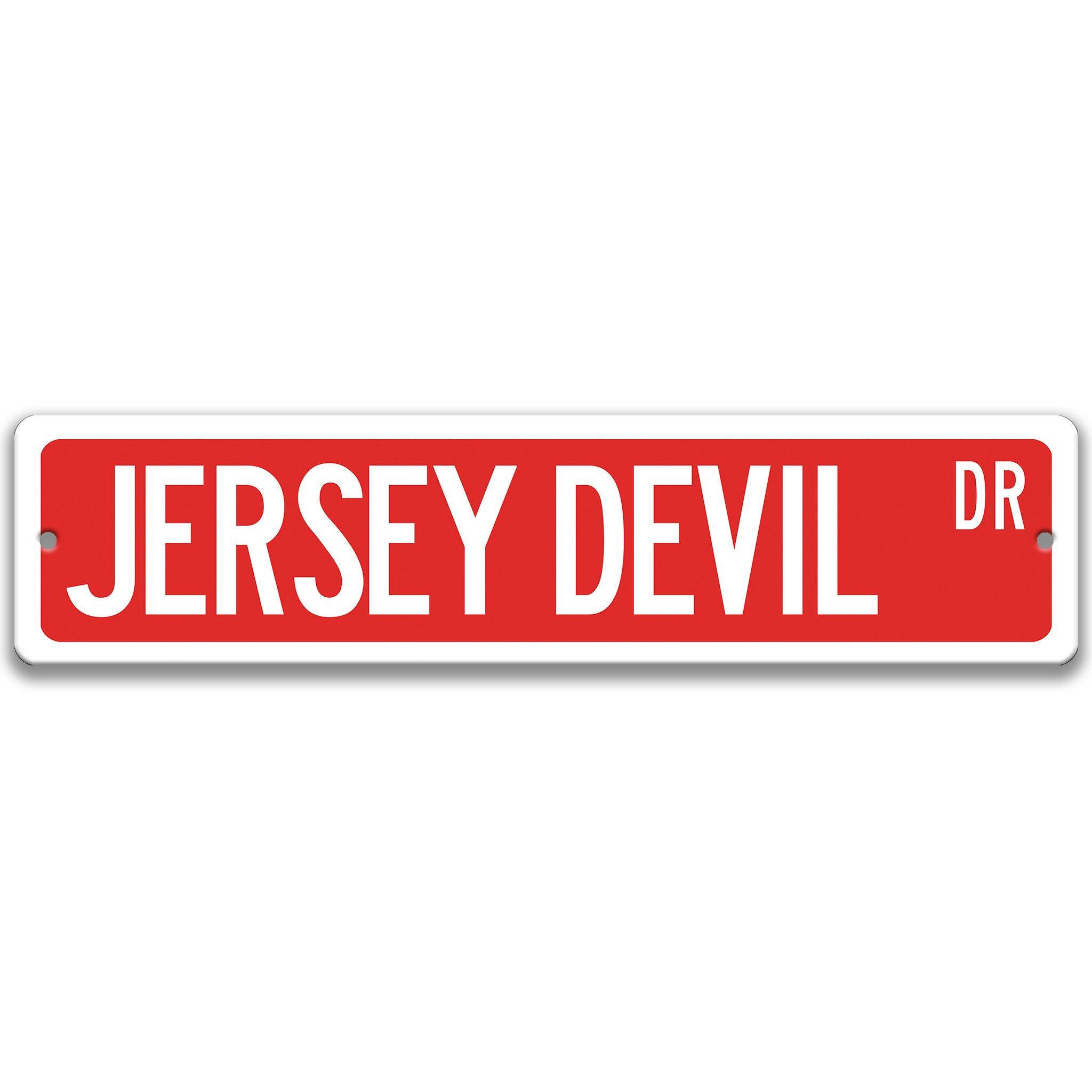 Jersey Devil Metal Street Sign