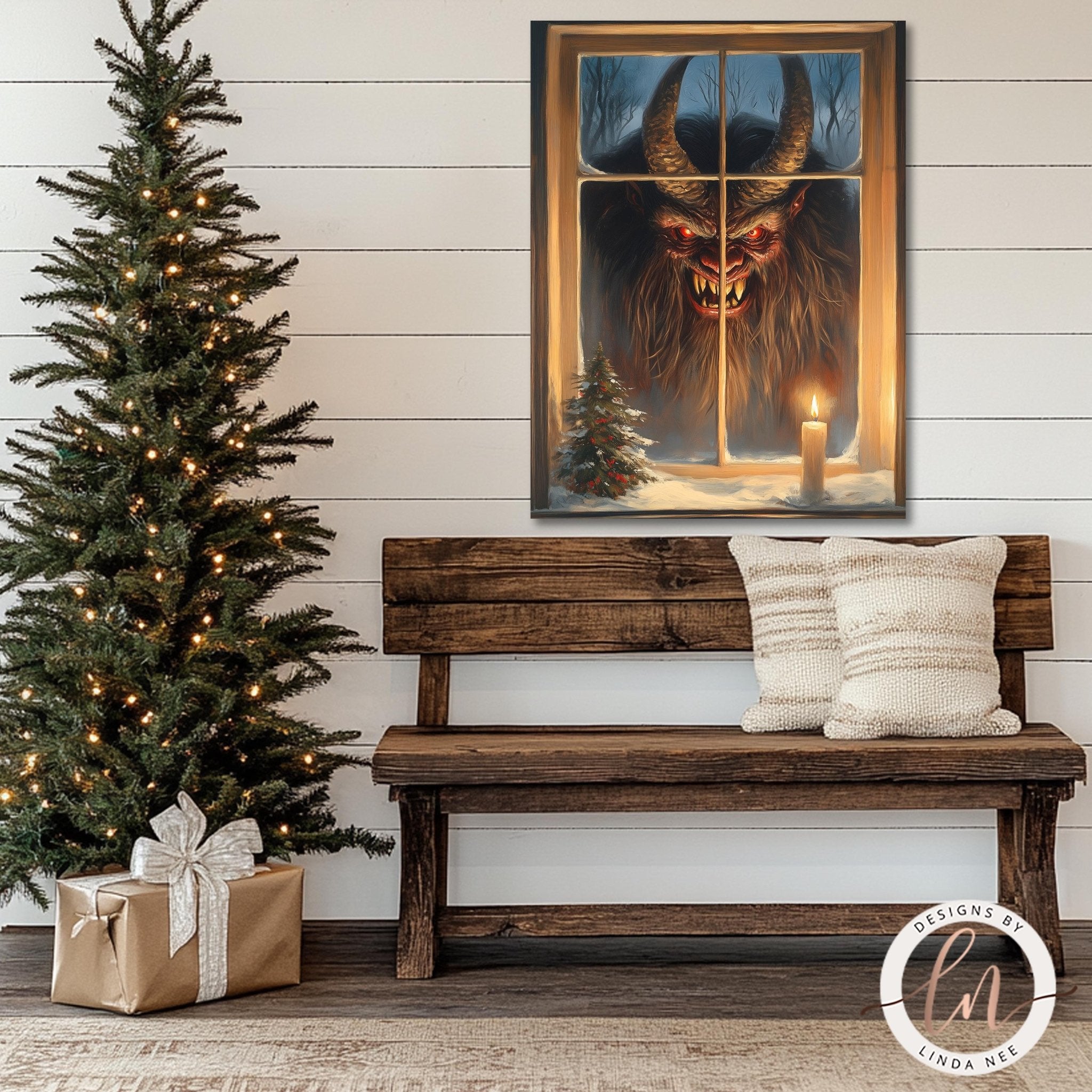 Krampus Christmas Art - Metal & Fine Print for Holiday Decor