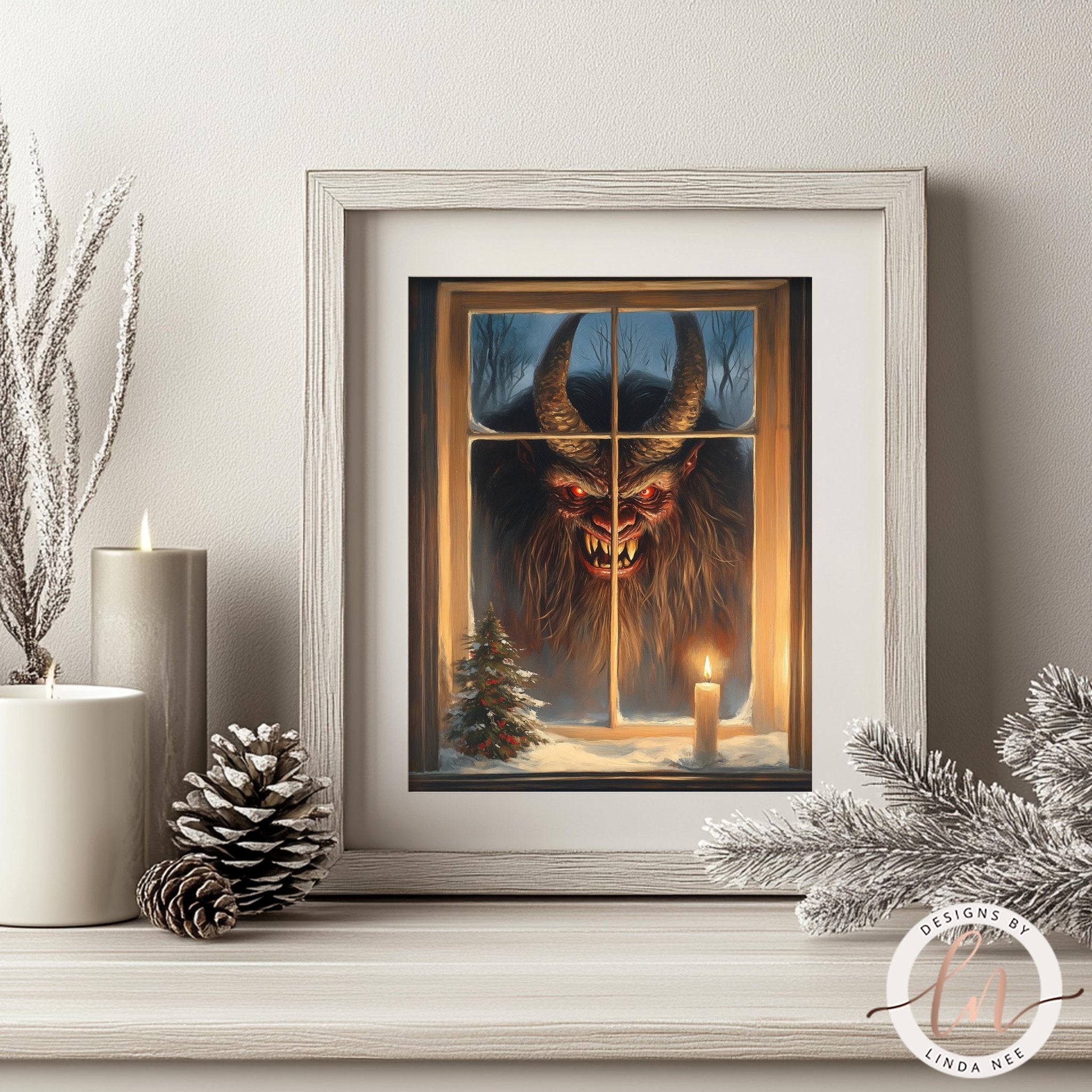 Krampus Christmas Art - Metal & Fine Print for Holiday Decor