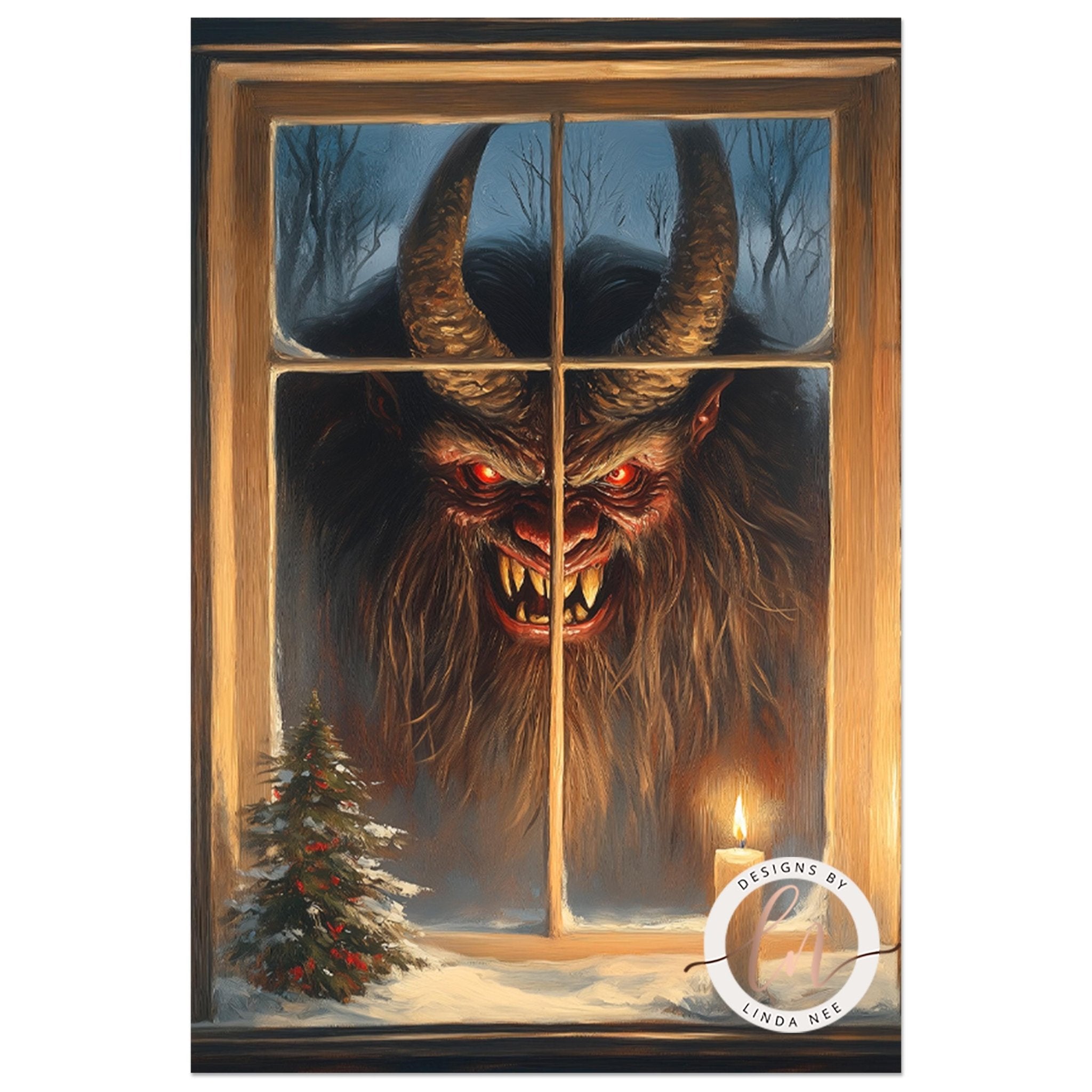 Krampus Christmas Art - Metal & Fine Print for Holiday Decor