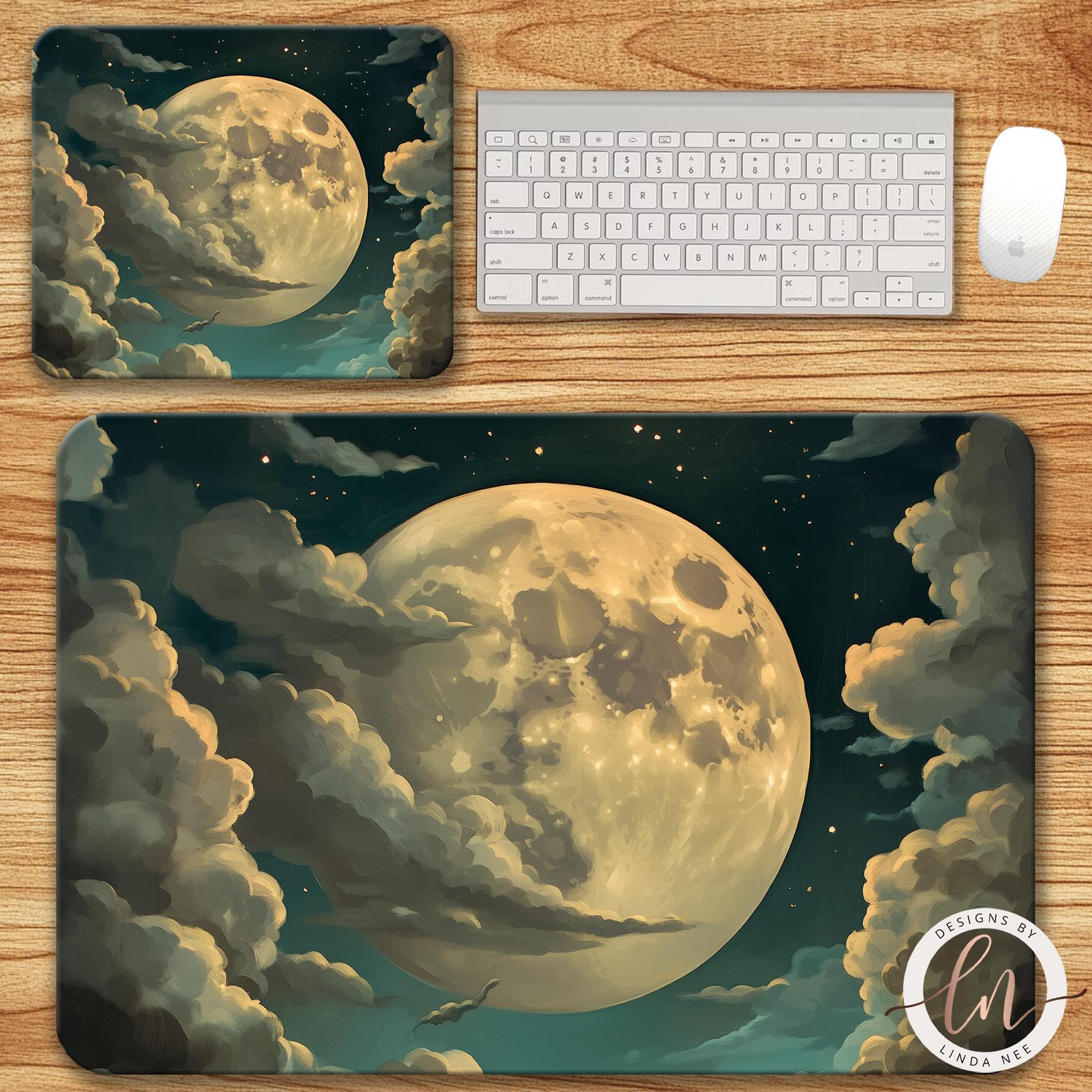 Large Celestial Mousepad - Dark Academia Tarot Desk Mat