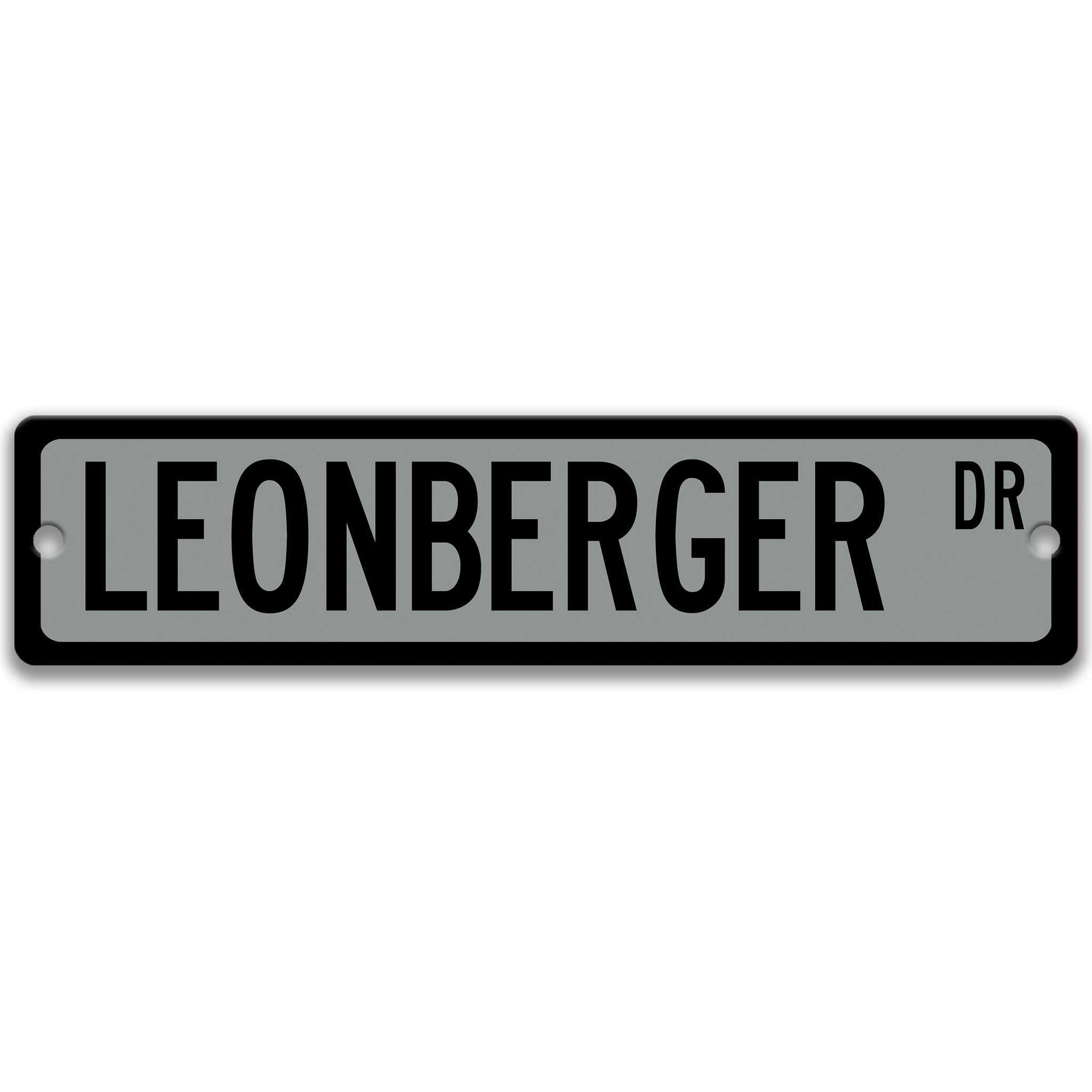 Leonberger Dog Metal Street Sign