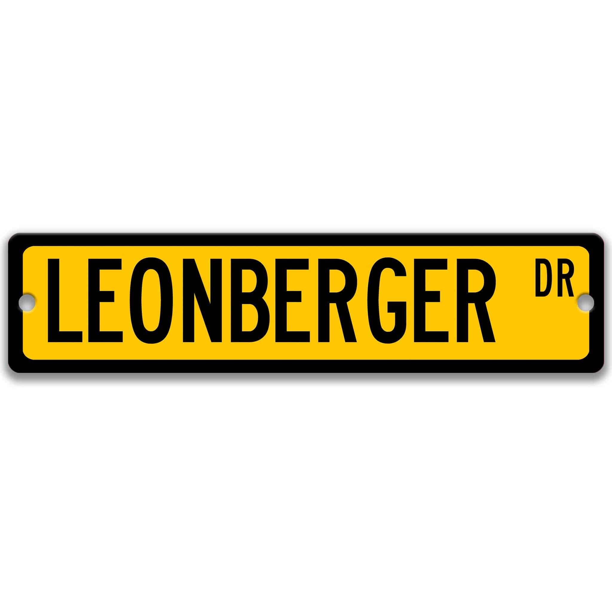 Leonberger Dog Metal Street Sign