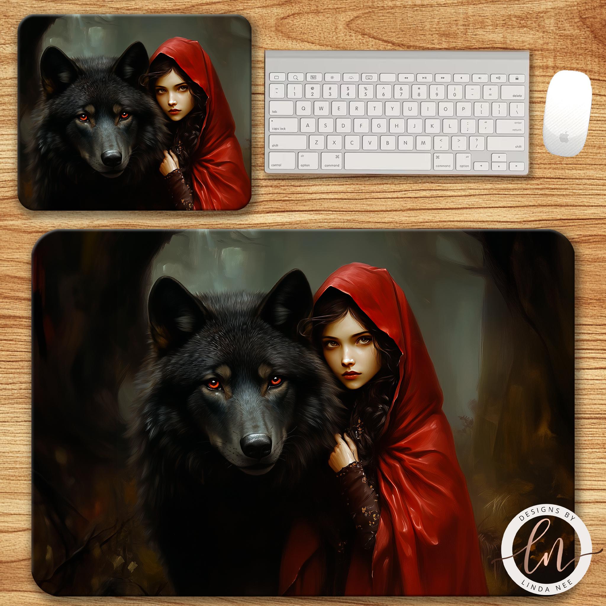 Little Red Riding Hood Mousepad - Gothic Fantasy Desk Mat