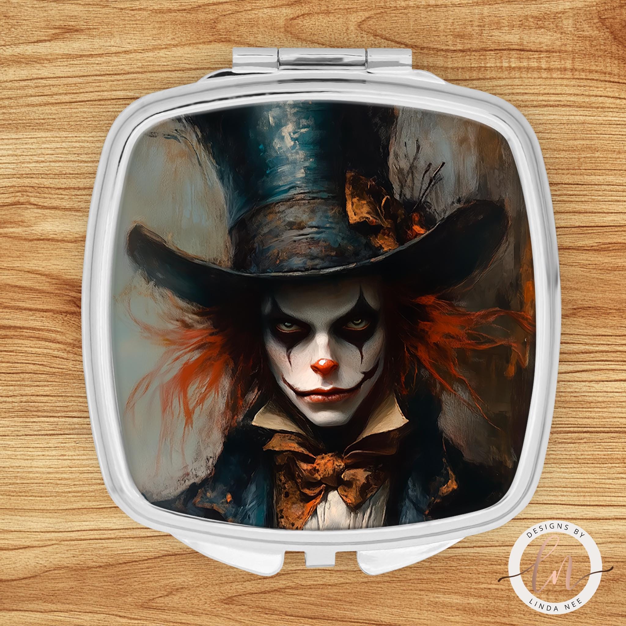 Mad Hatter Pocket Mirror - Alice in Wonderland Gift for Her