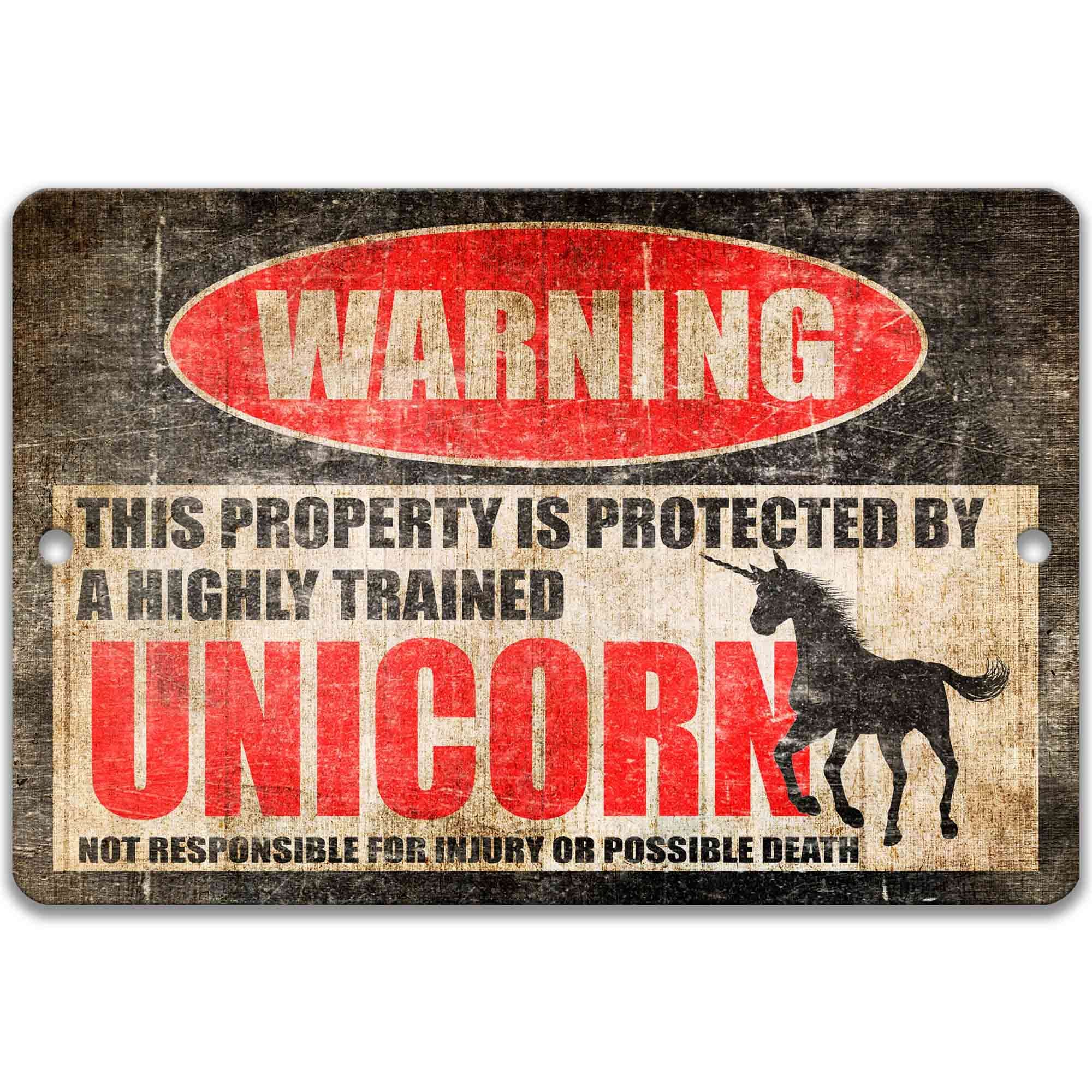 Metal Unicorn Sign Mythical Creature - Fantasy Art Yard Decor - Perfect Gift for Unicorn Lovers