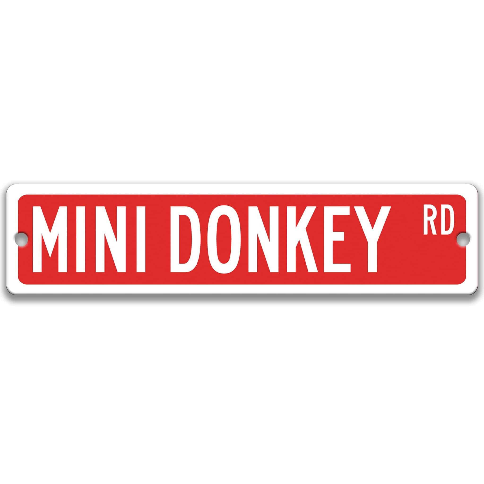 Mini Donkey Metal Street Sign