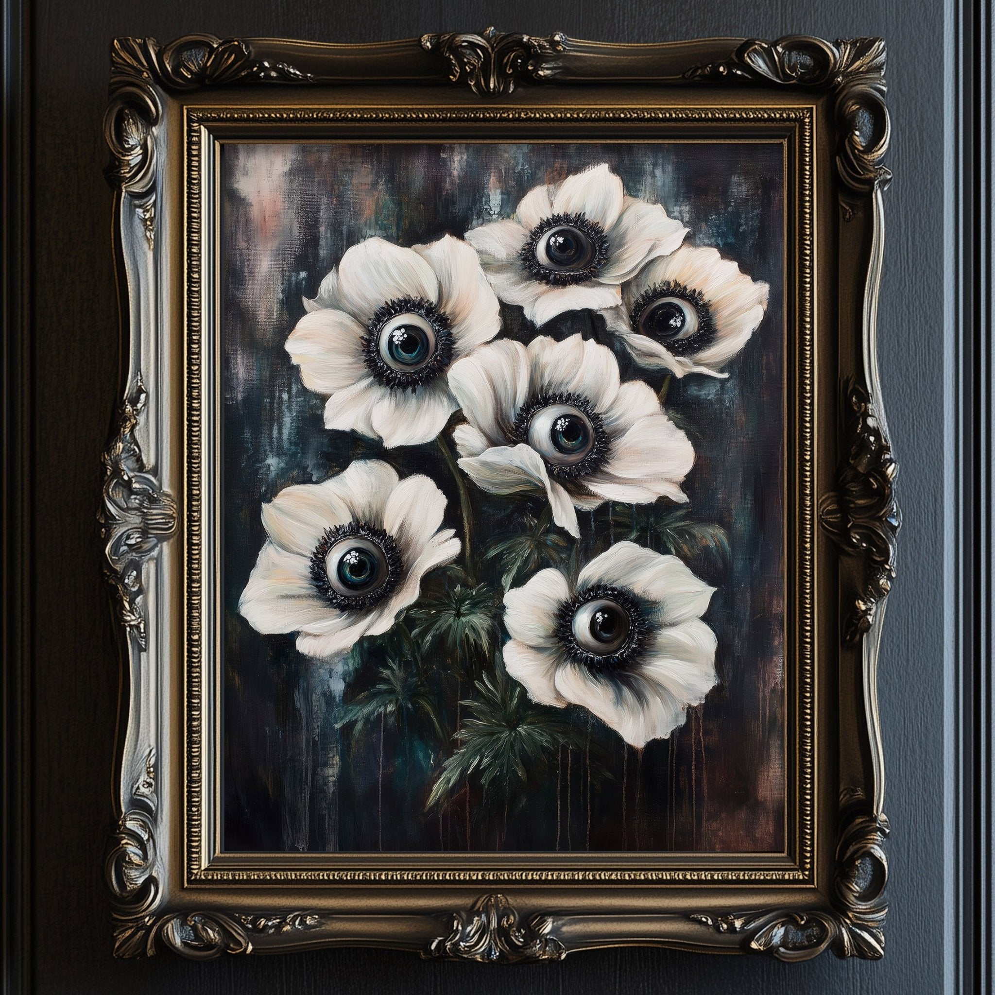 Moody Botanical Goth Wall Art Print - Available on Metal or Fine Art Paper