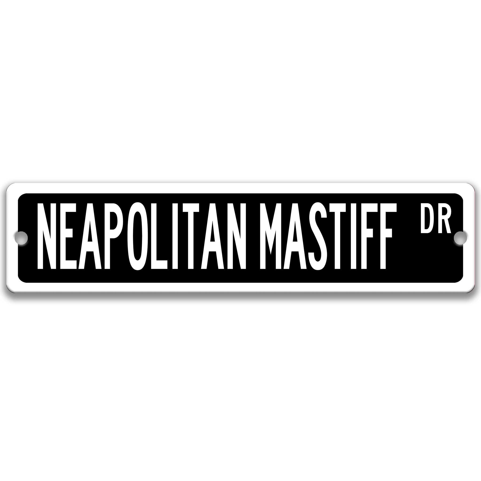 Neapolitan Mastiff Dog Metal Street Sign