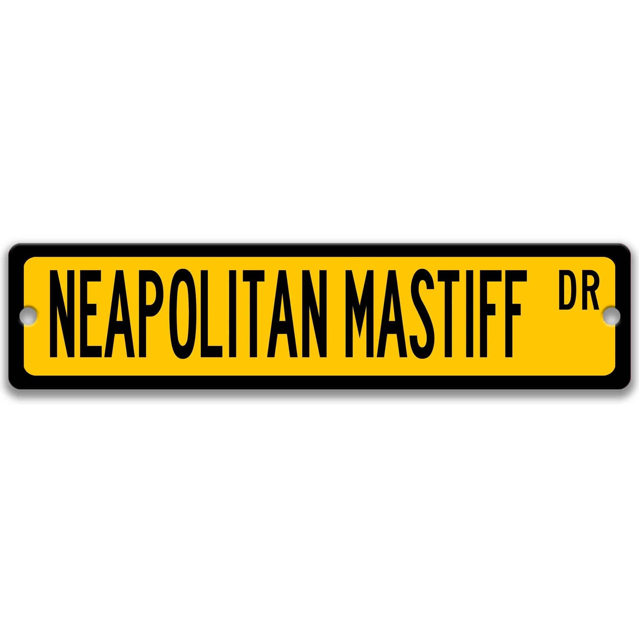 Neapolitan Mastiff Dog Metal Street Sign