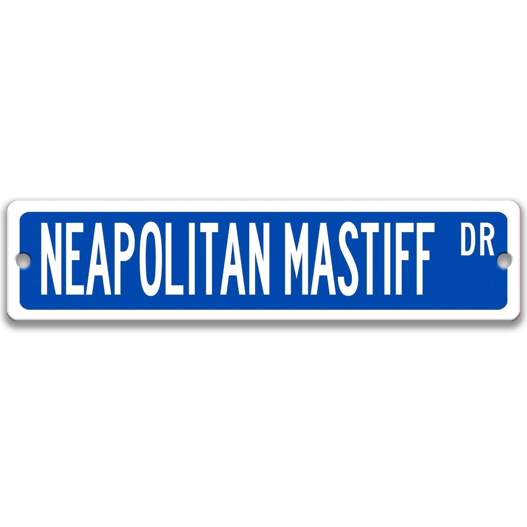 Neapolitan Mastiff Dog Metal Street Sign