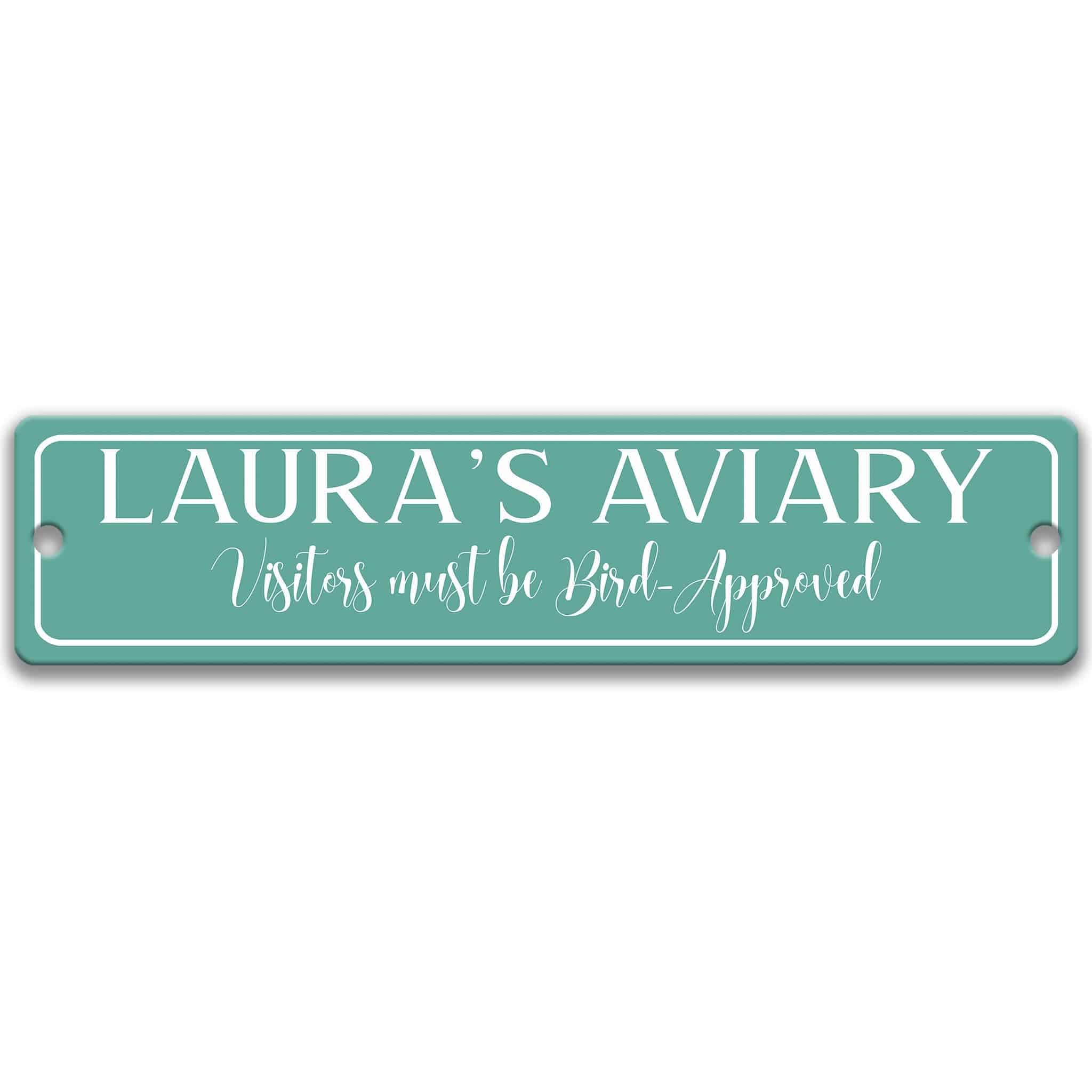 Personalized Aviary Sign, Bird Watching Area, Garden Sign, Bird Lover Gift