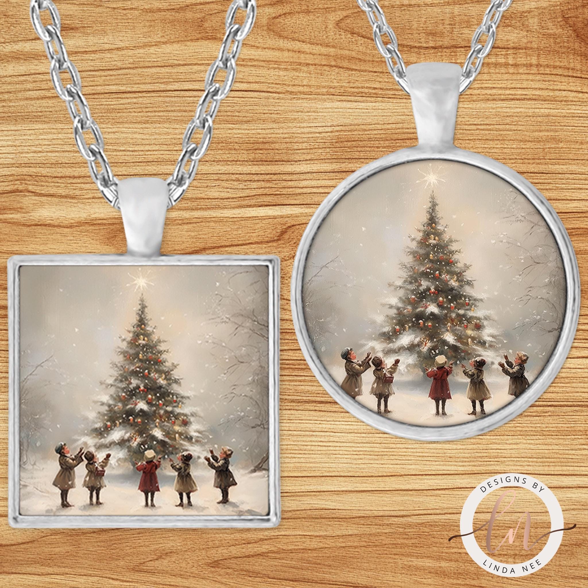 Pine Tree Necklace - Vintage Evergreen Winter Jewelry