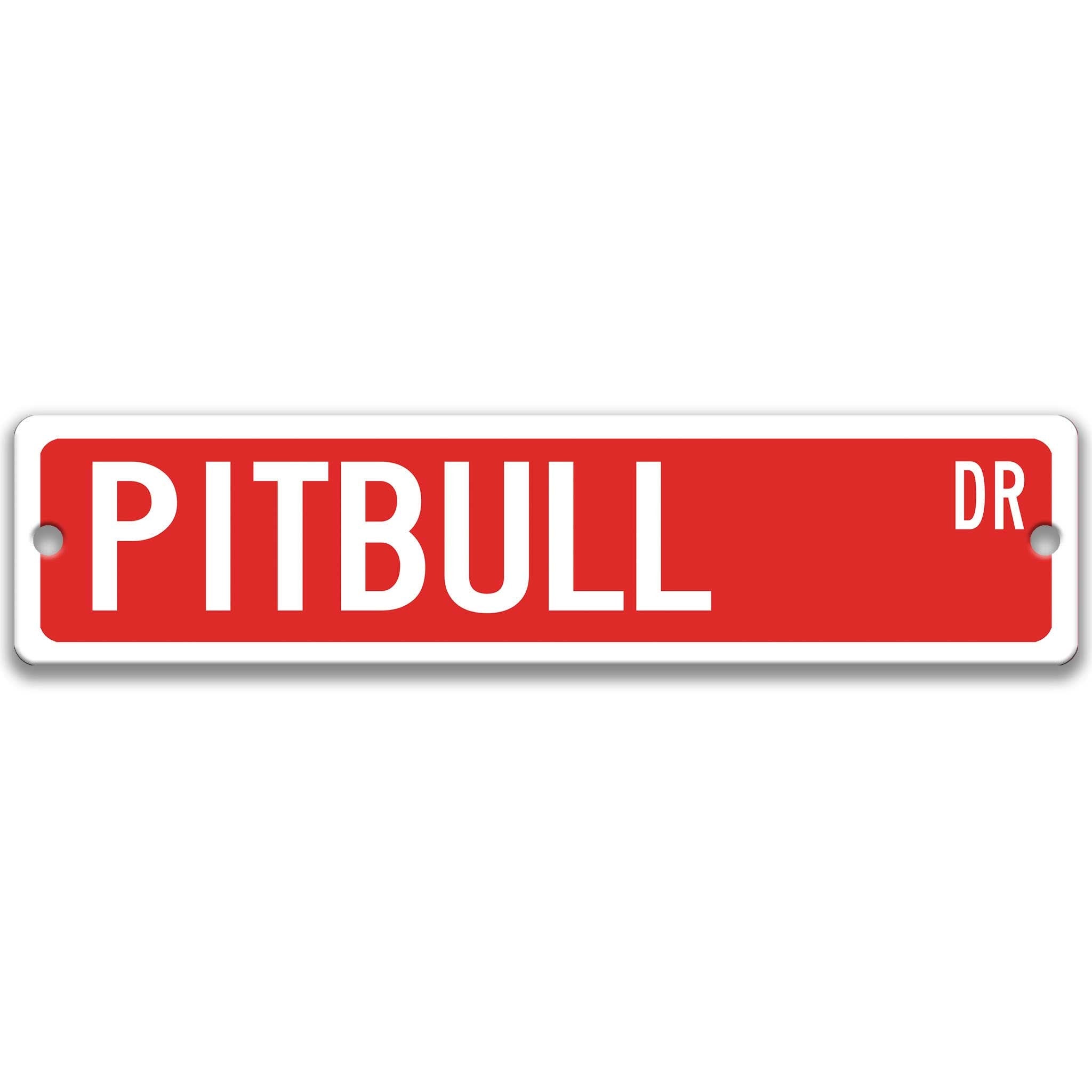 Pitbull Dog Metal Street SignDesigns by Linda Nee