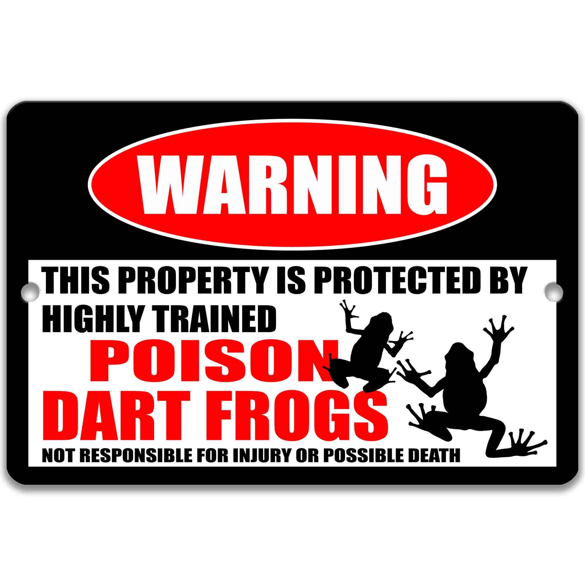 Poison Dart Frog Decor - Humorous Welcome Sign - Terrarium Warning