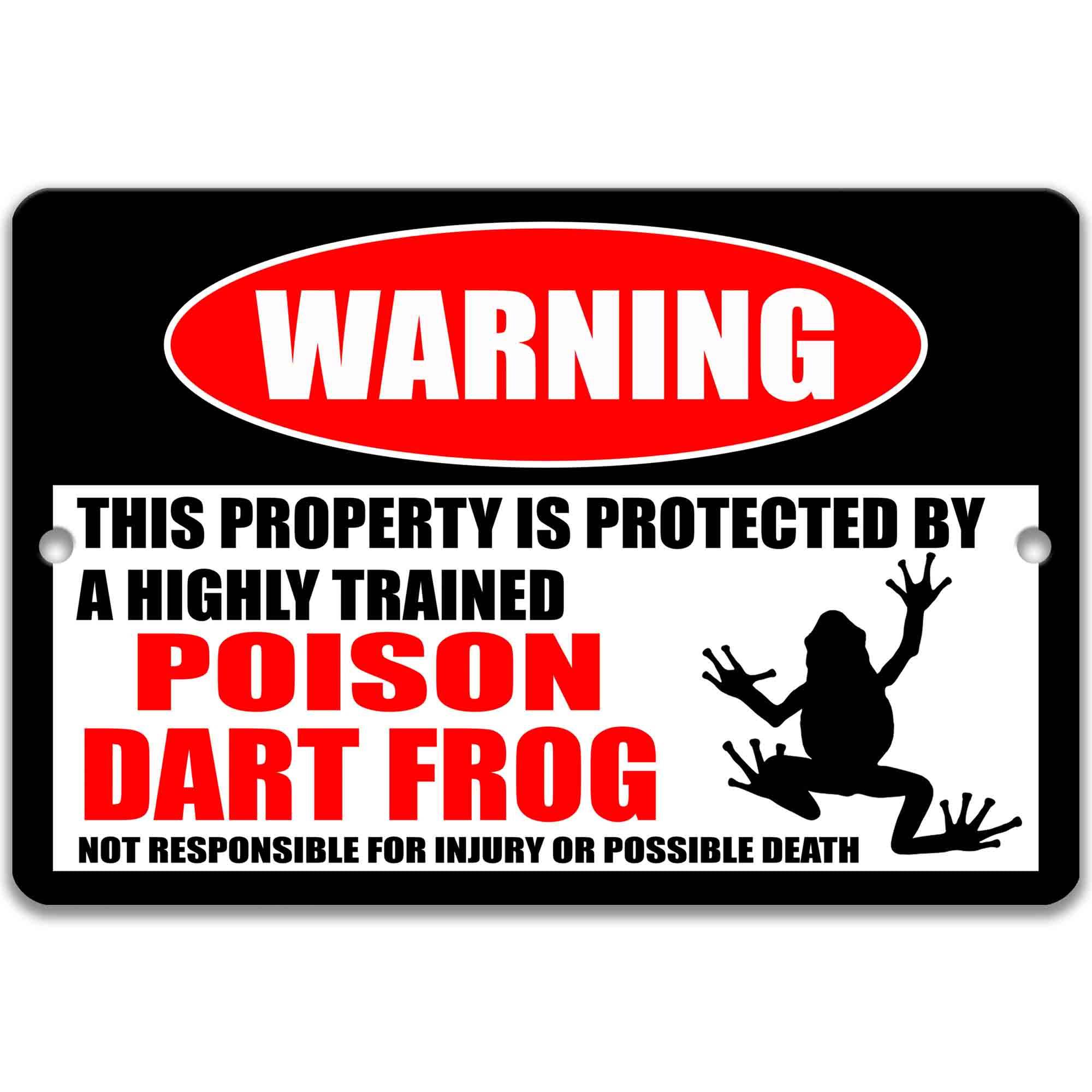 Poison Dart Frog Decor - Terrarium Sign Warning