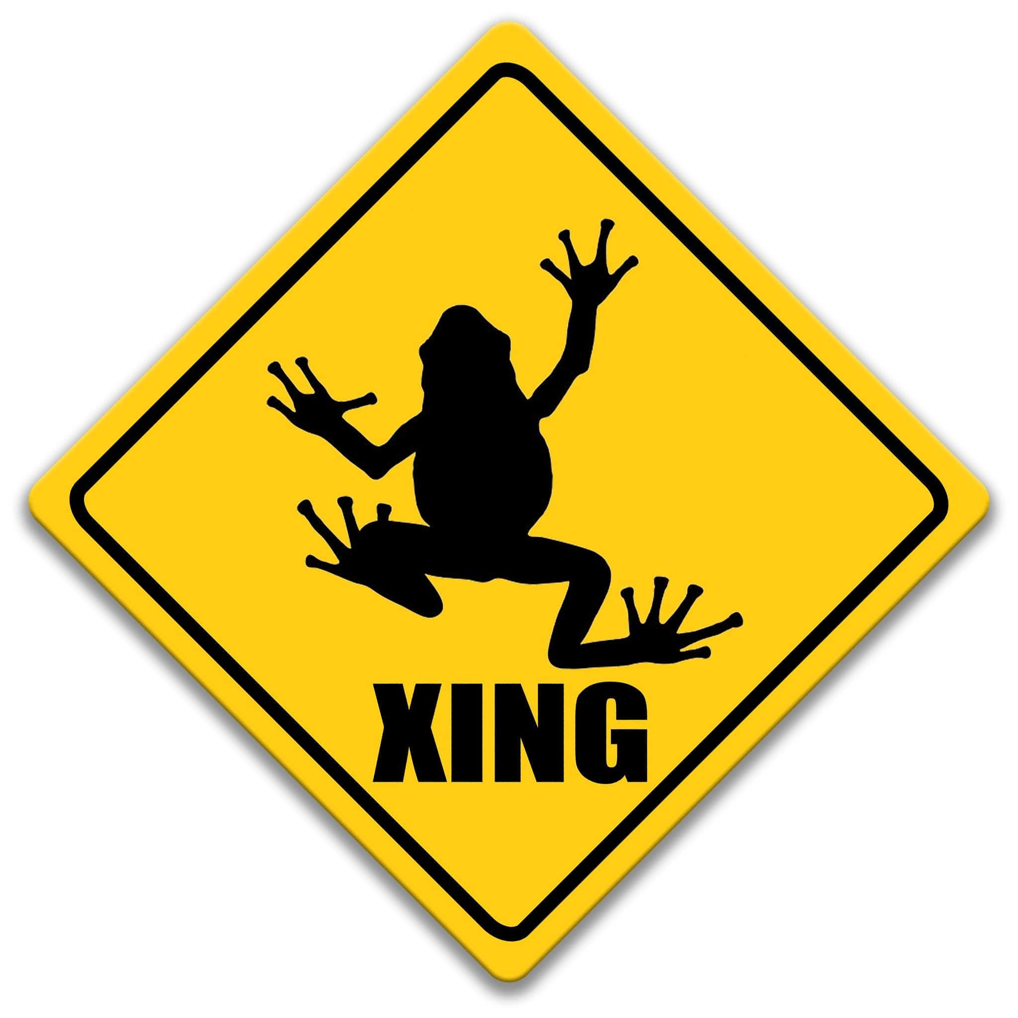 Poison Dart Frogs XING Caution Sign