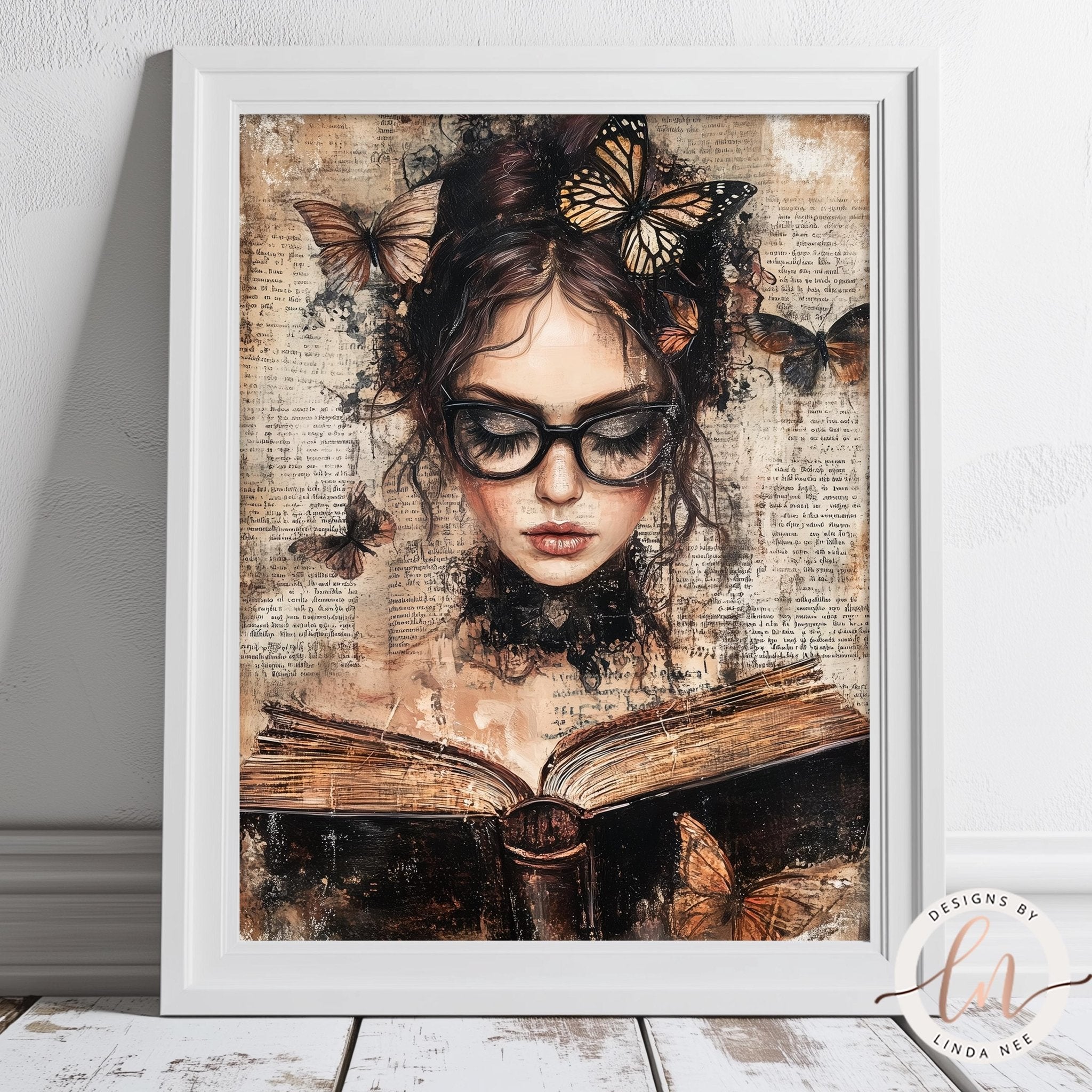 Reading Woman Painting Art