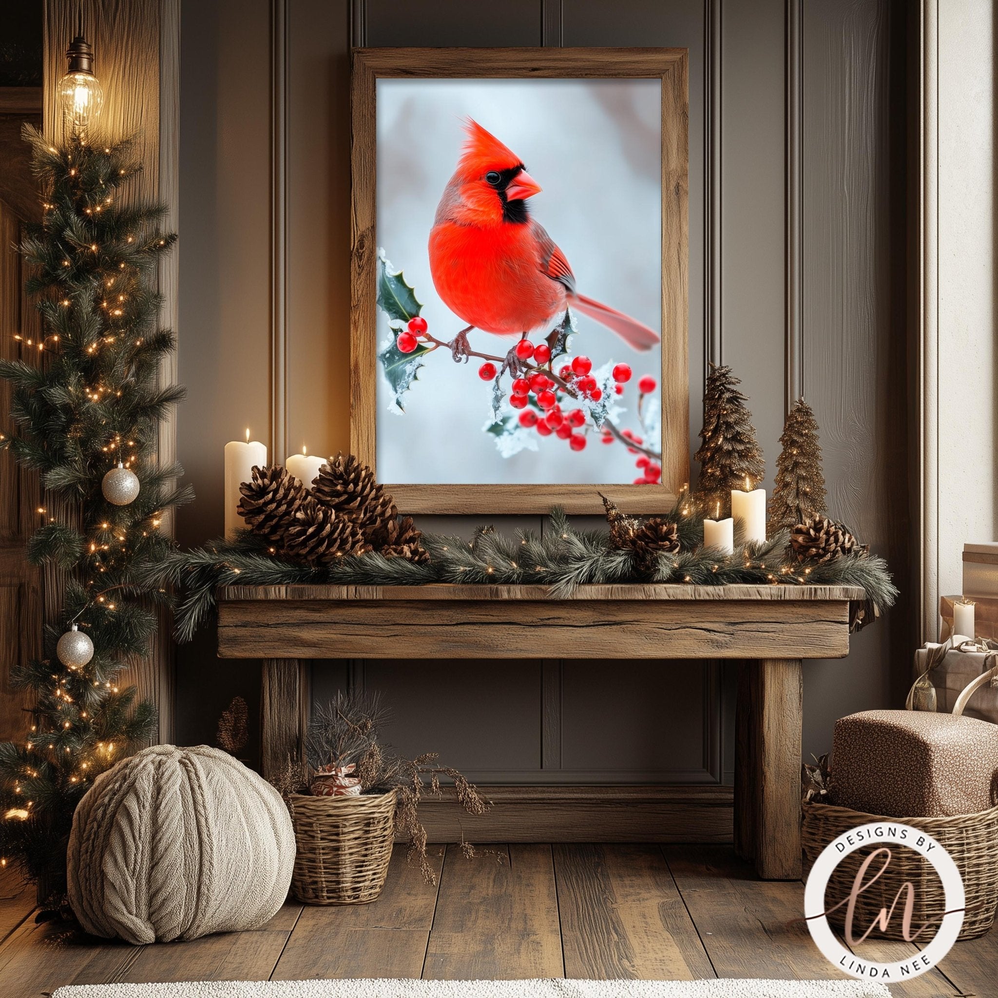 Red Cardinal Wall Art - Available on Metal or Fine Art Paper