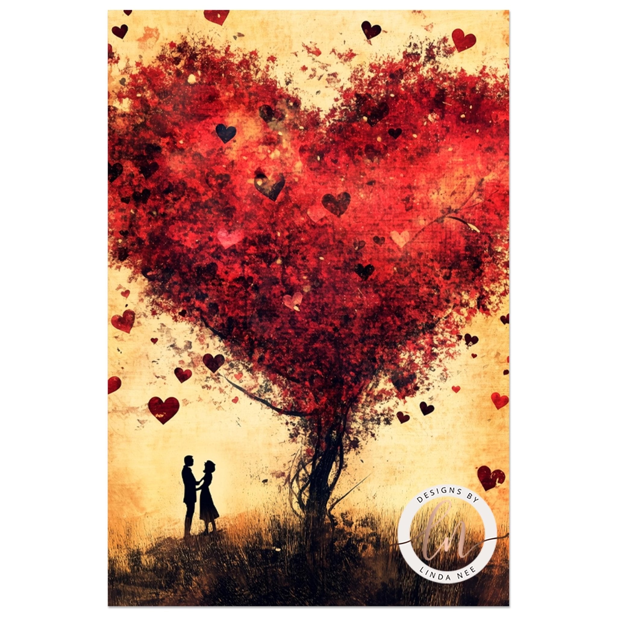 Romantic Heart Tree ArtDesigns by Linda Nee