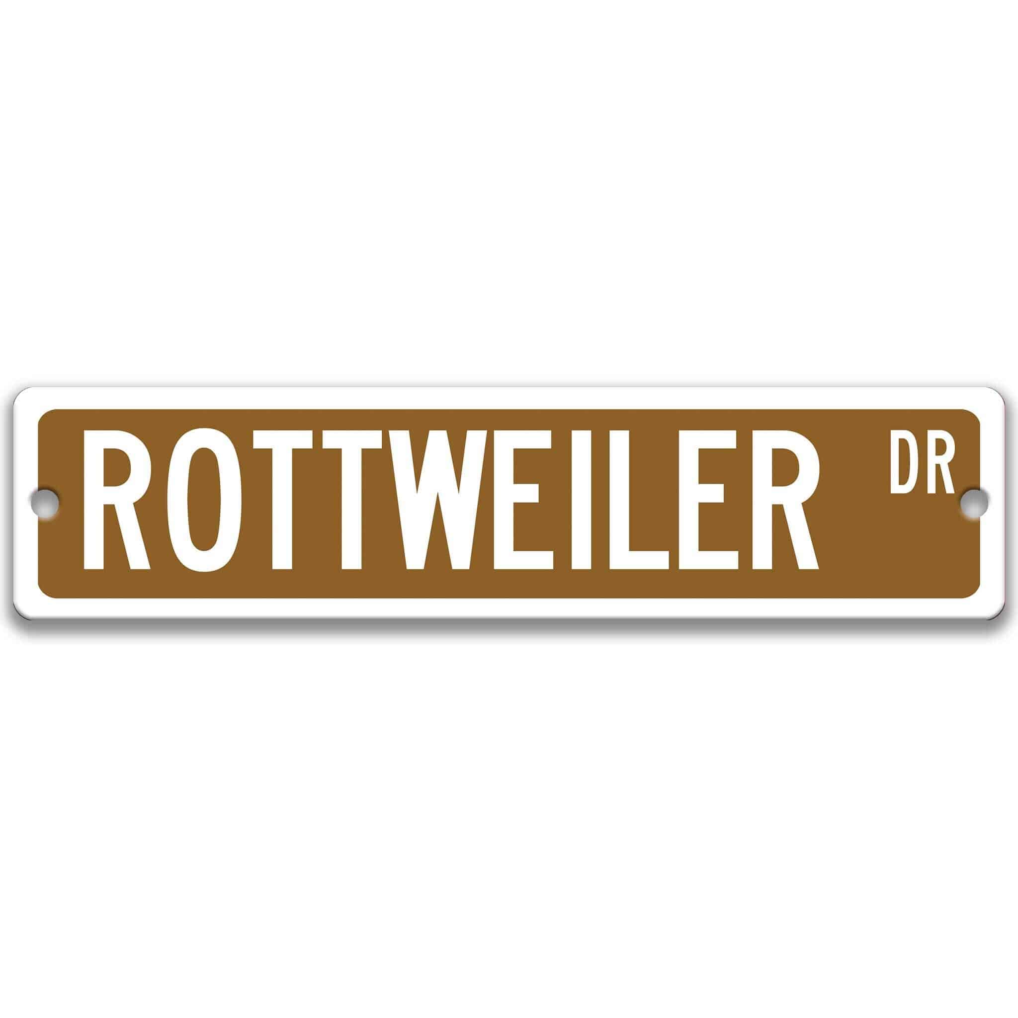 Rottweiler Dog Metal Street Sign