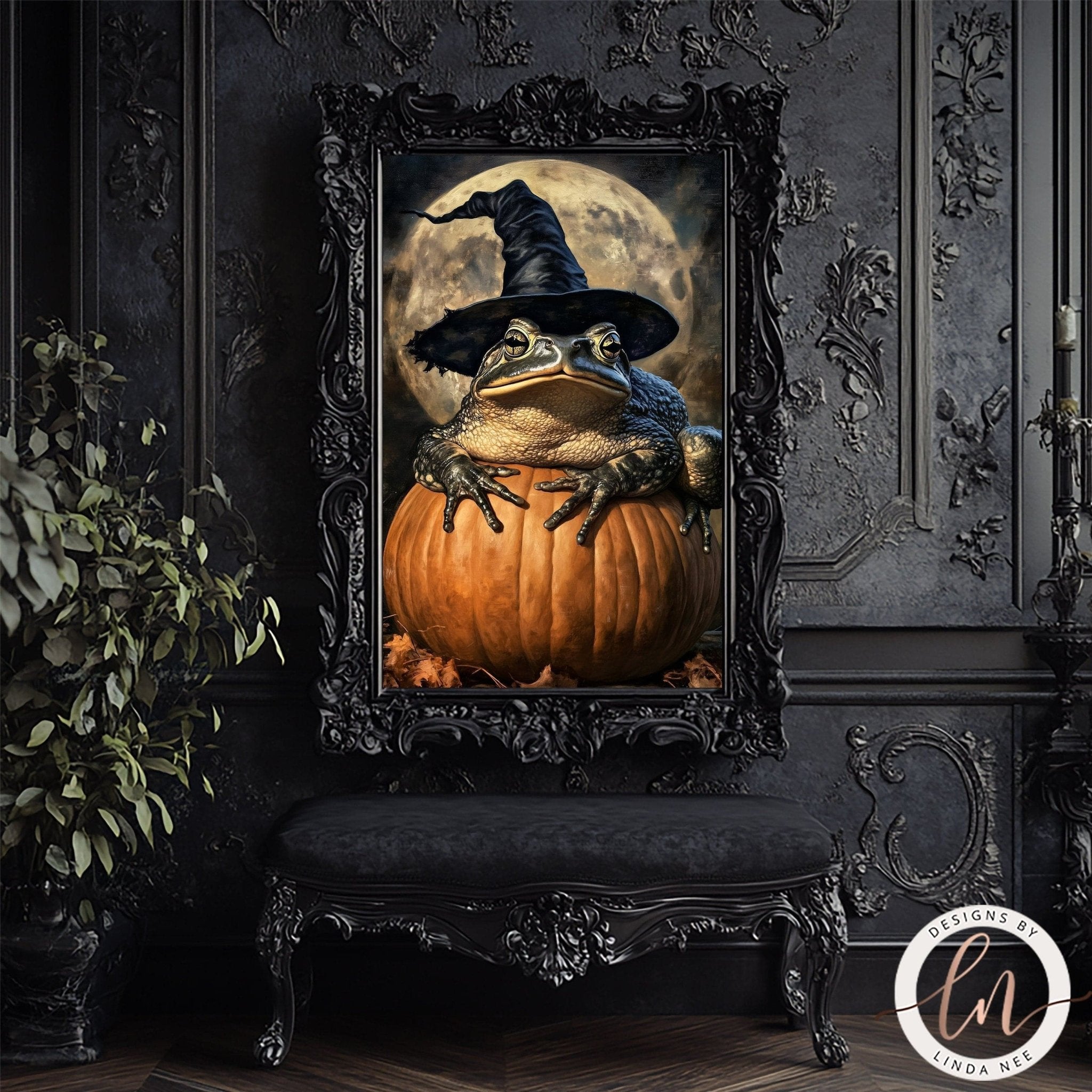 Samhain Halloween Toad Art - Available on Metal or Paper