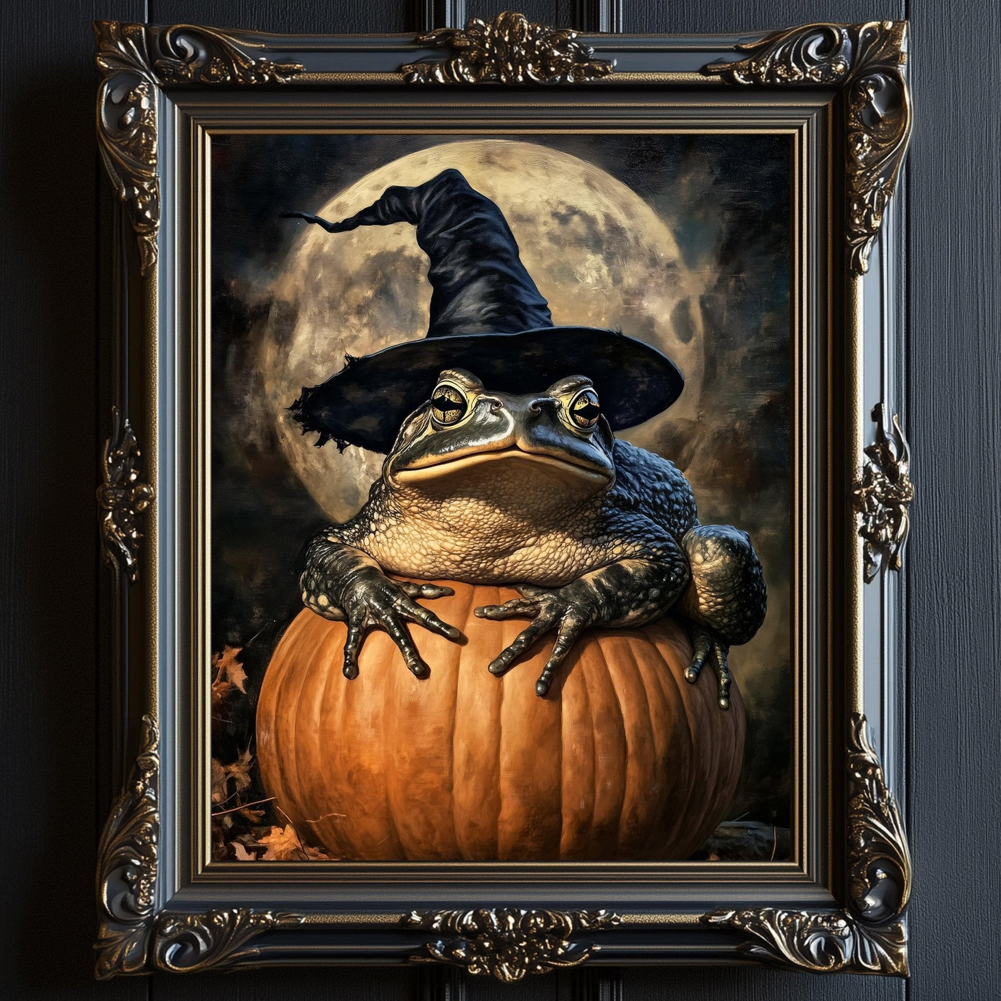 Samhain Halloween Toad Art - Available on Metal or Paper