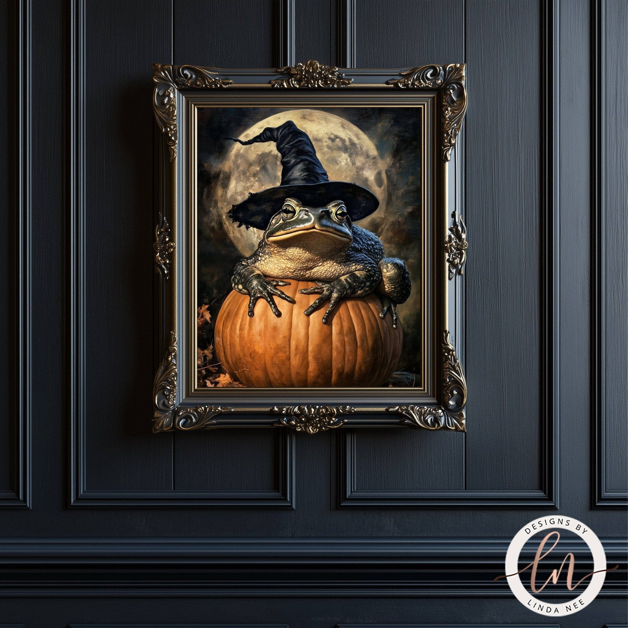 Samhain Halloween Toad Art - Available on Metal or Paper