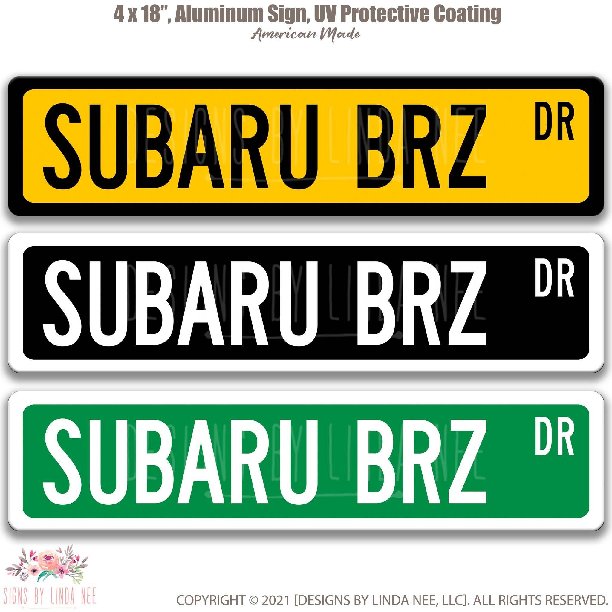 Subaru BRZ Metal Street Sign, Garage Sign, Auto Accessories