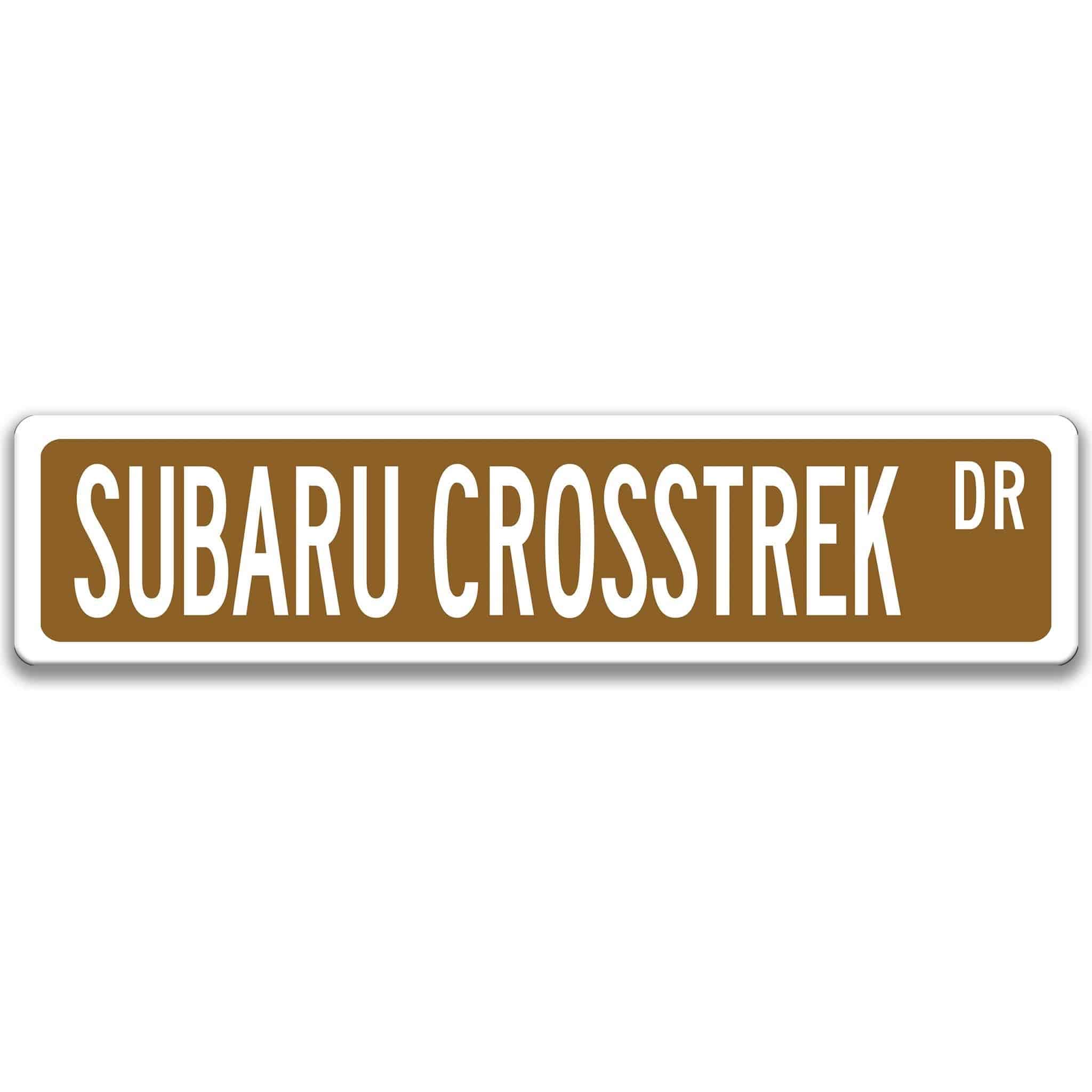 Subaru Crosstrek Metal Street Sign - Garage DecorDesigns by Linda Nee