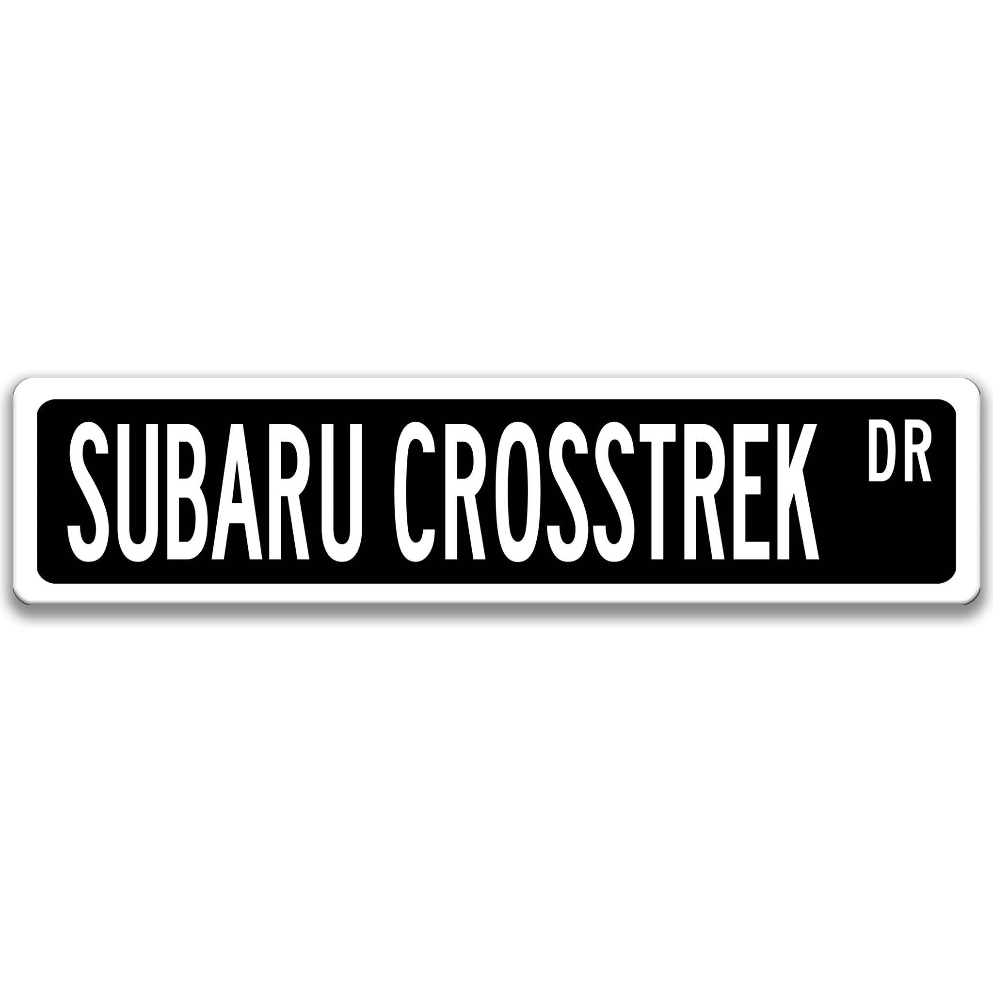 Subaru Crosstrek Metal Street Sign - Garage DecorDesigns by Linda Nee