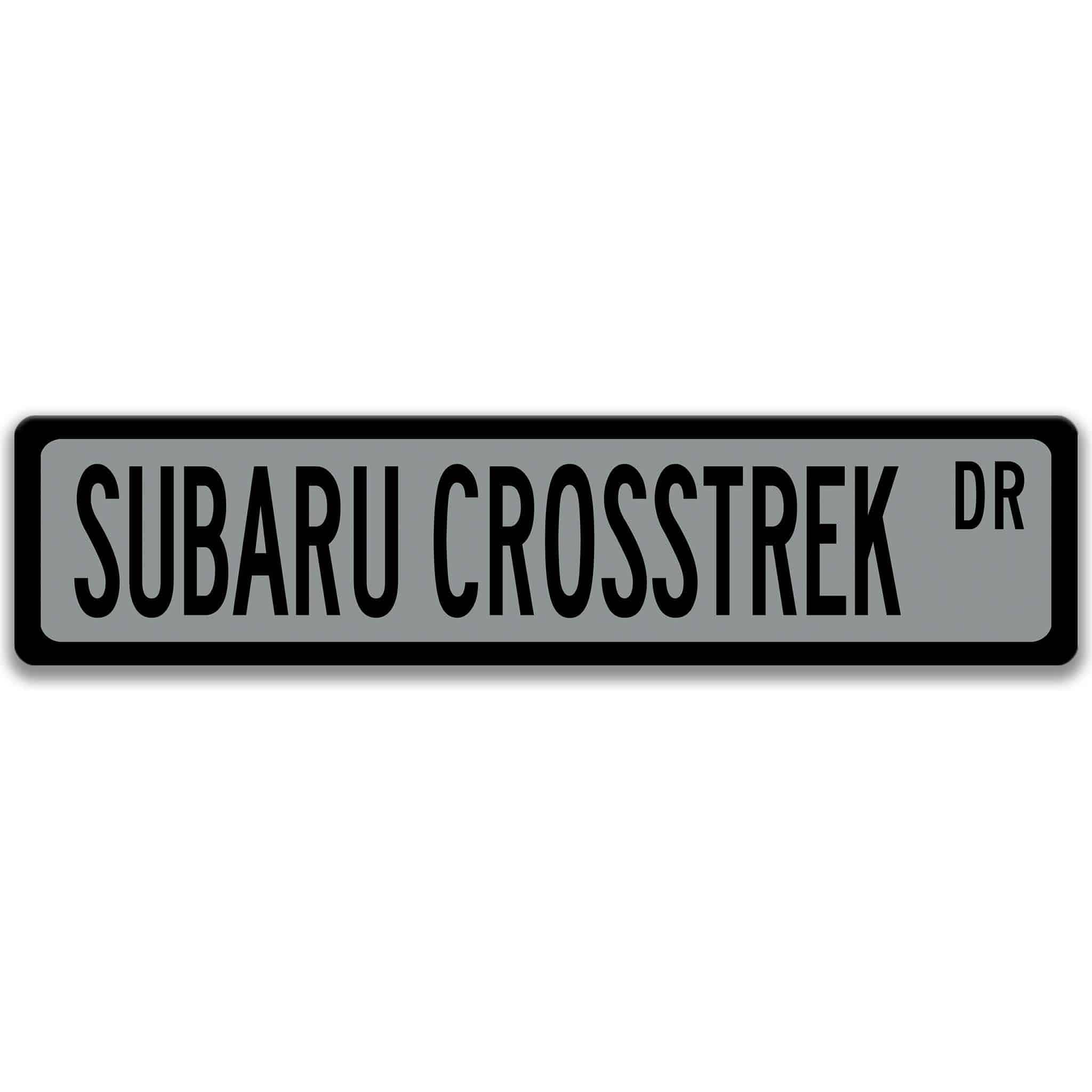 Subaru Crosstrek Metal Street Sign - Garage DecorDesigns by Linda Nee