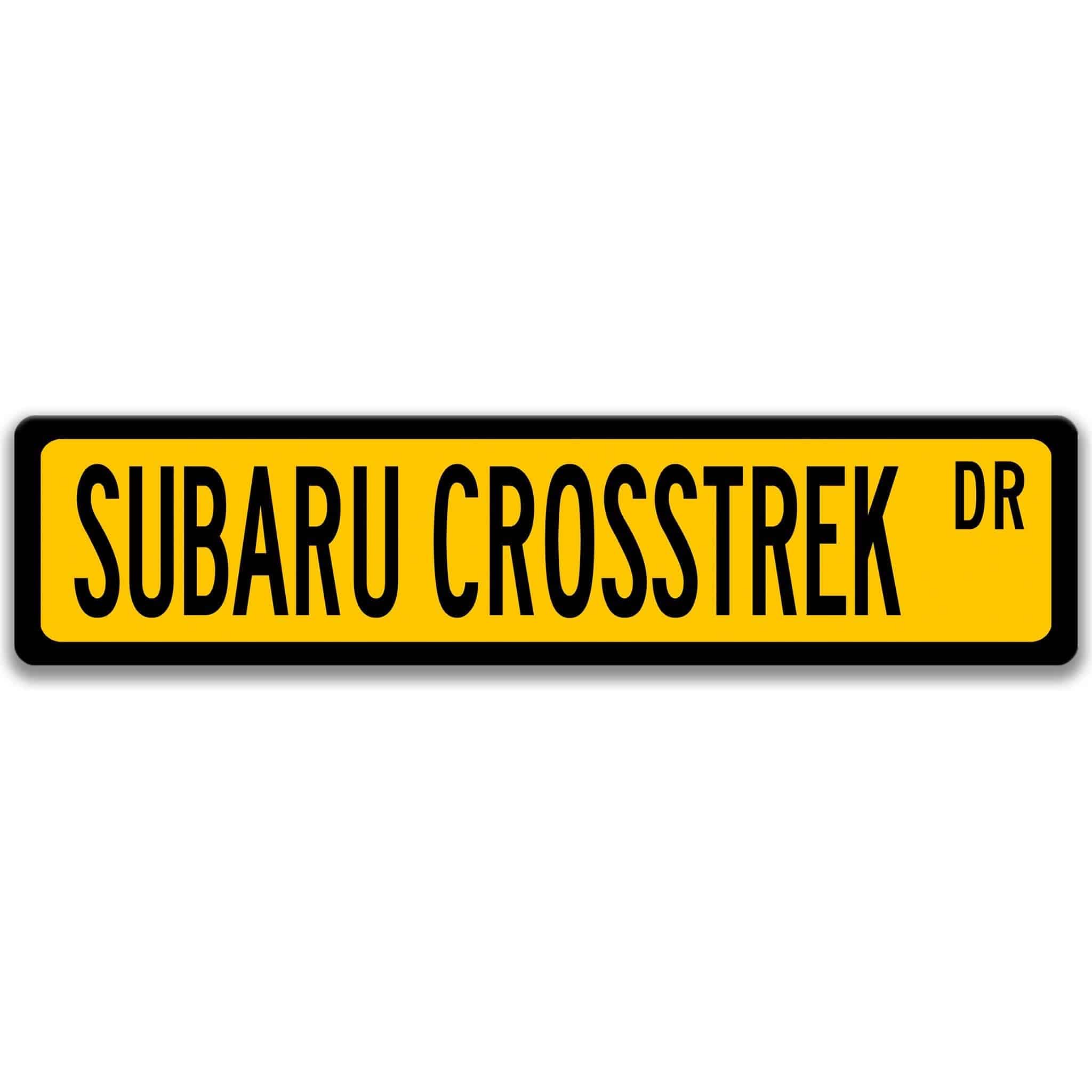 Subaru Crosstrek Metal Street Sign - Garage DecorDesigns by Linda Nee