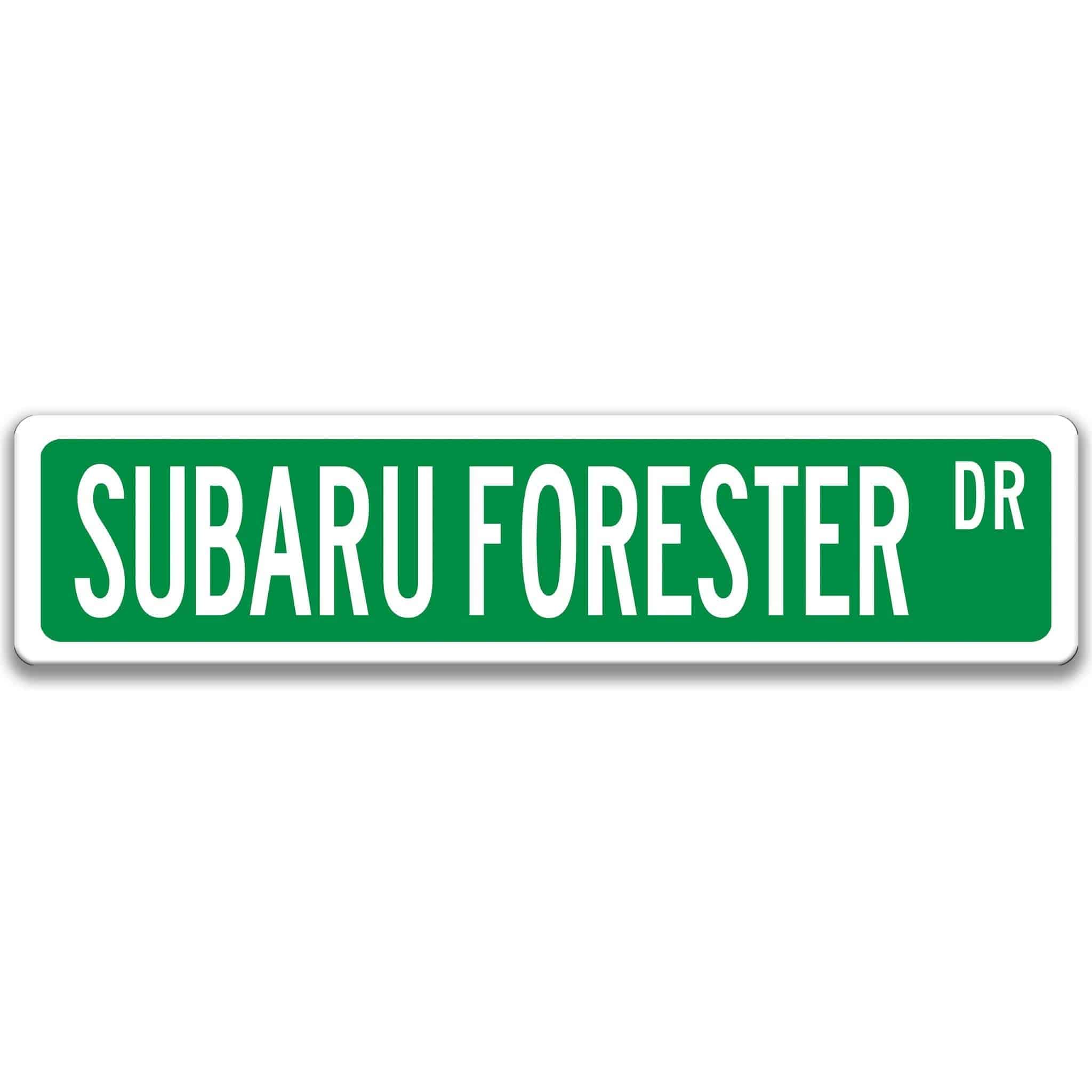 Subaru Forester Metal Street Sign - Auto AccessoriesDesigns by Linda Nee