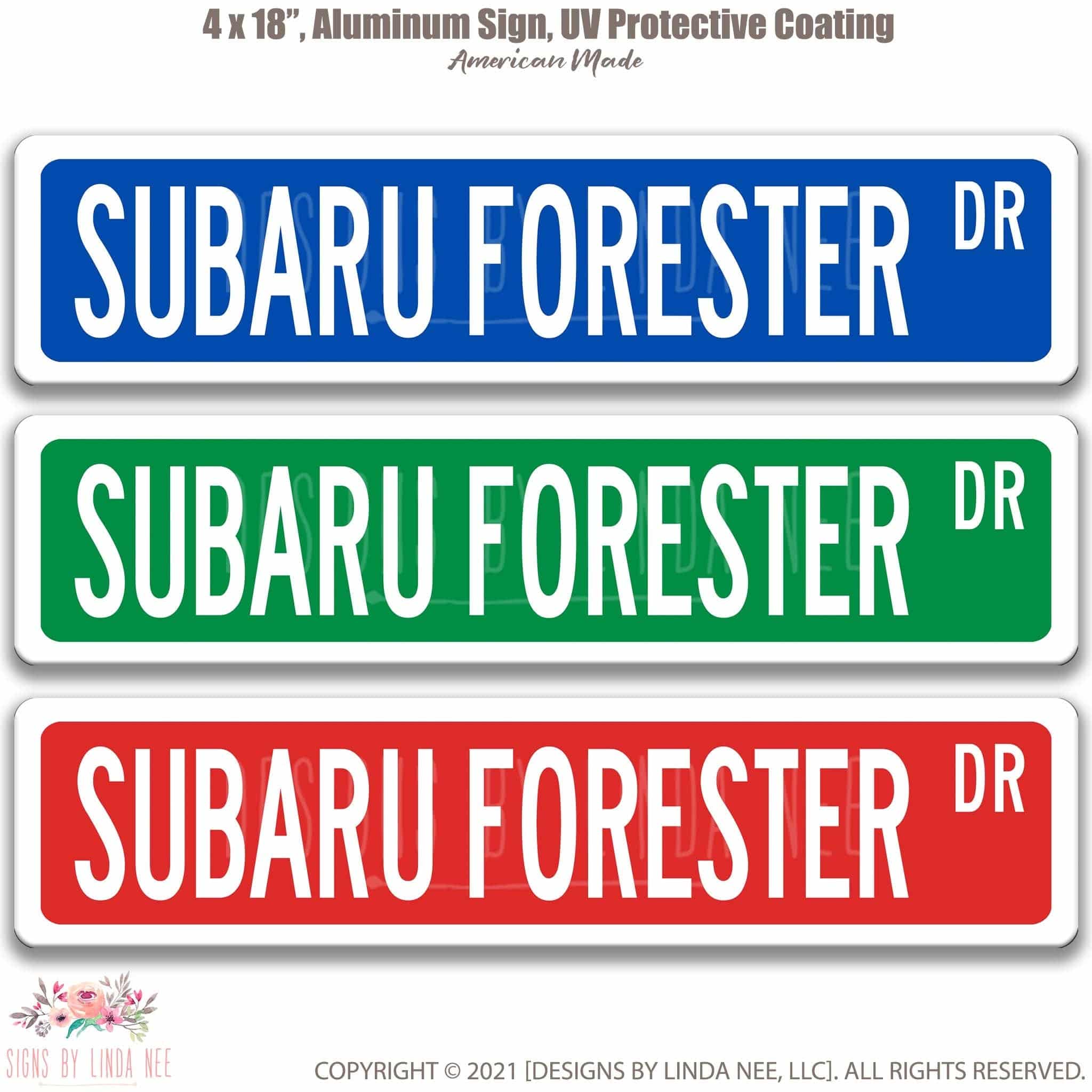 Subaru Forester Metal Street Sign, Garage Sign, Auto Accessories