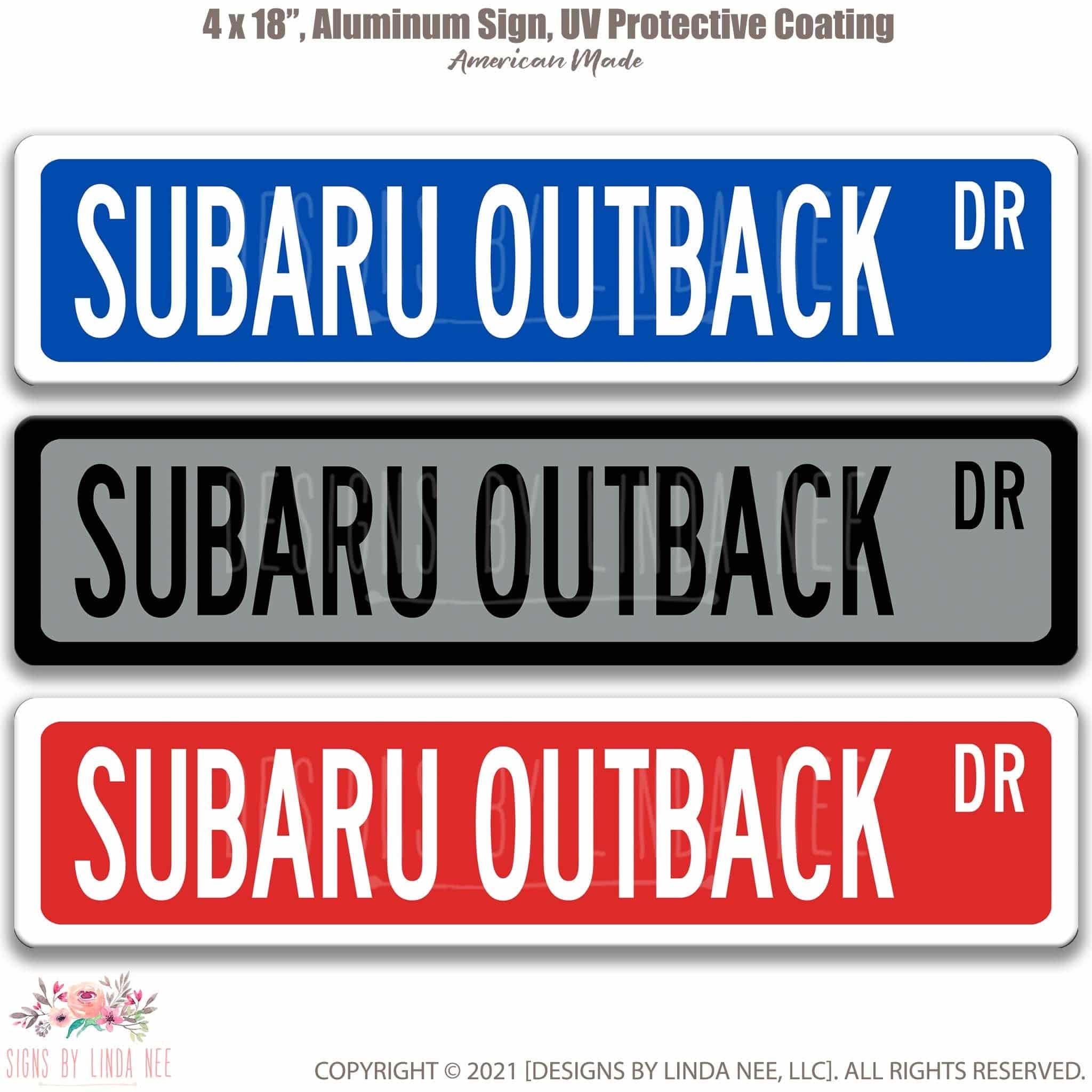 Subaru Outback Street Sign, Subie Garage Sign, Auto Accessories A - SSV018