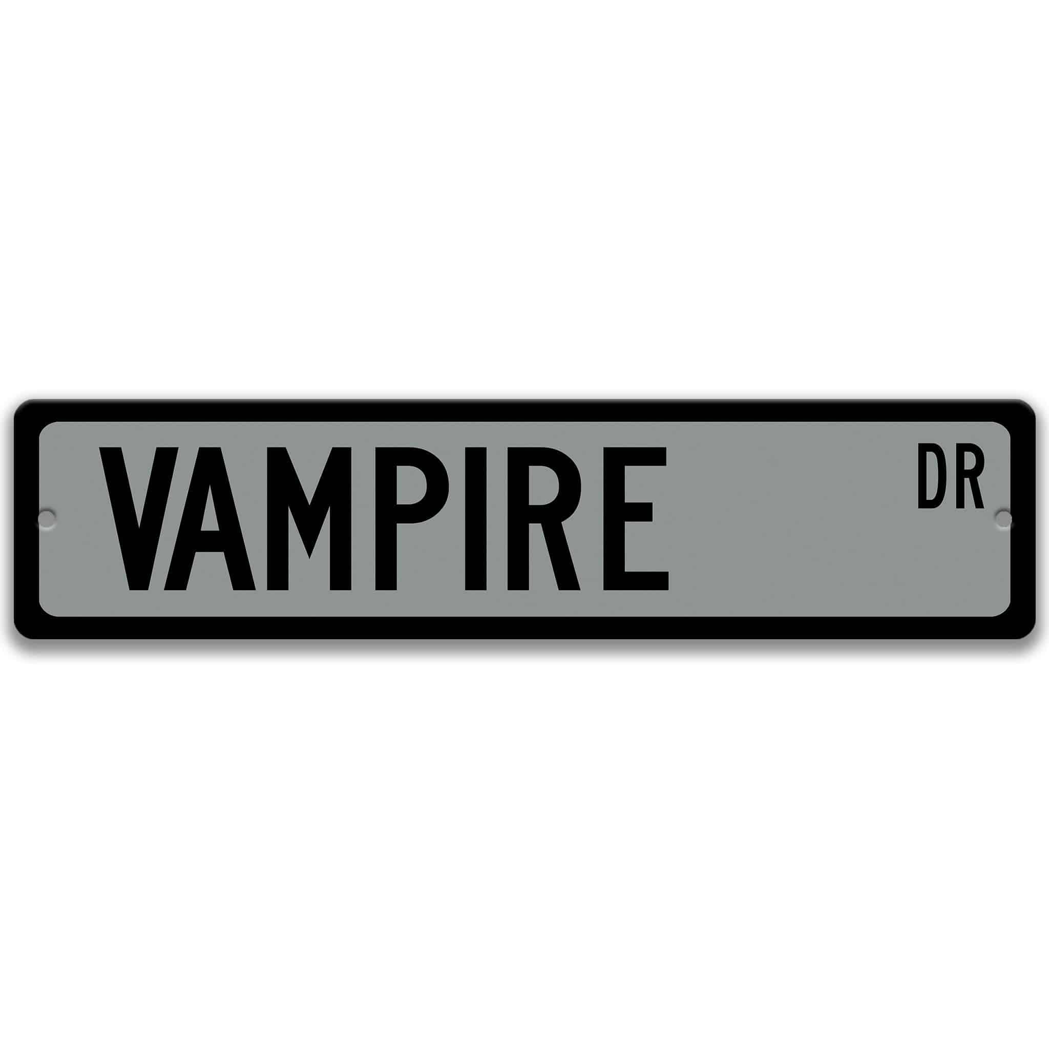 Vampire Metal Street Sign