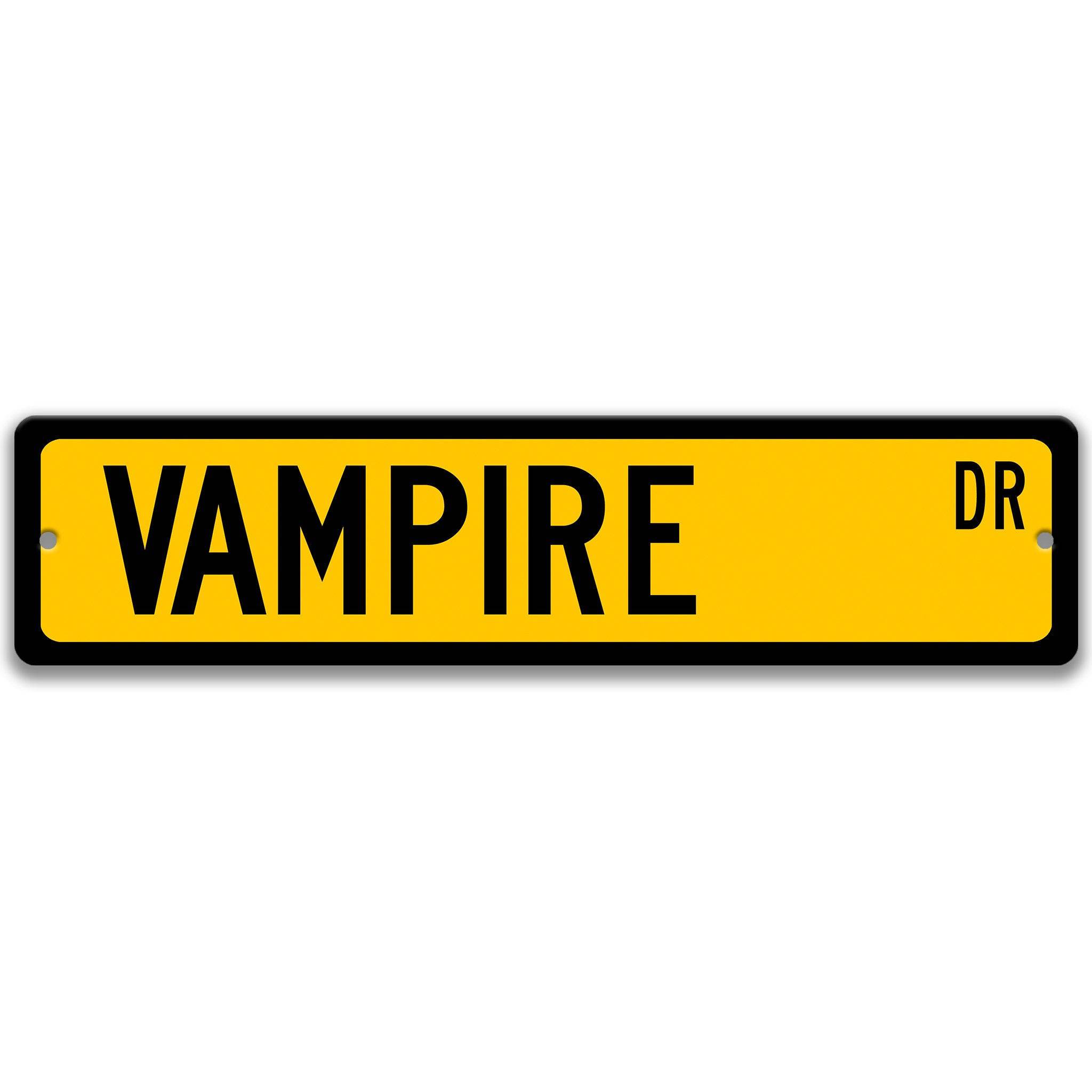 Vampire Metal Street Sign