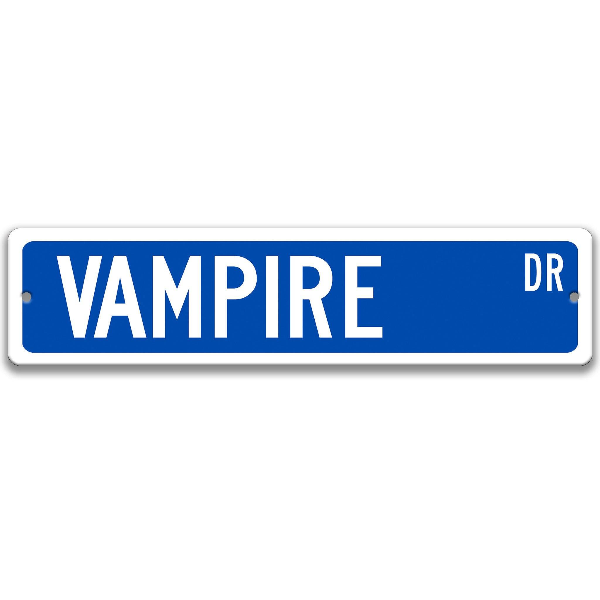 Vampire Metal Street Sign