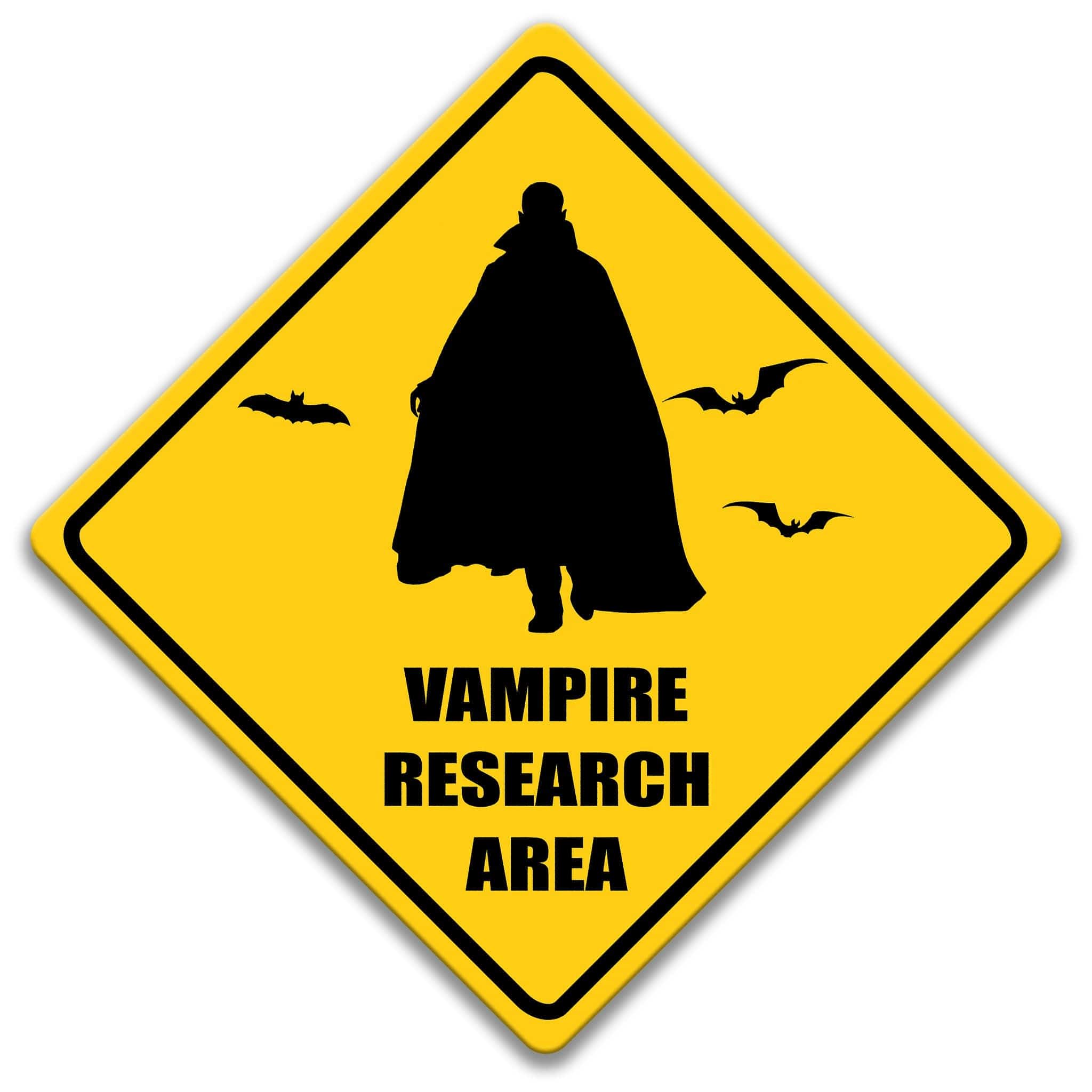 Vampire Research Area Sign