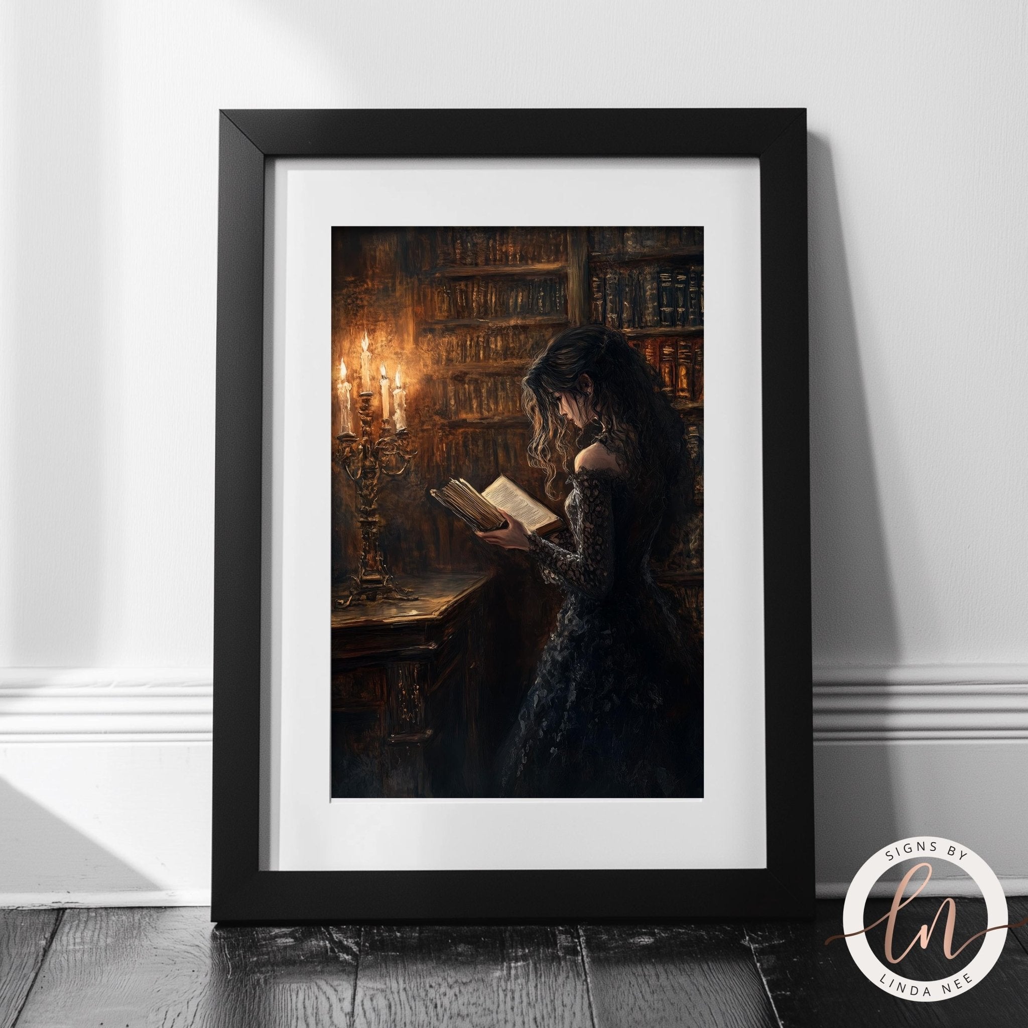 Victorian Woman Bookish Art Print