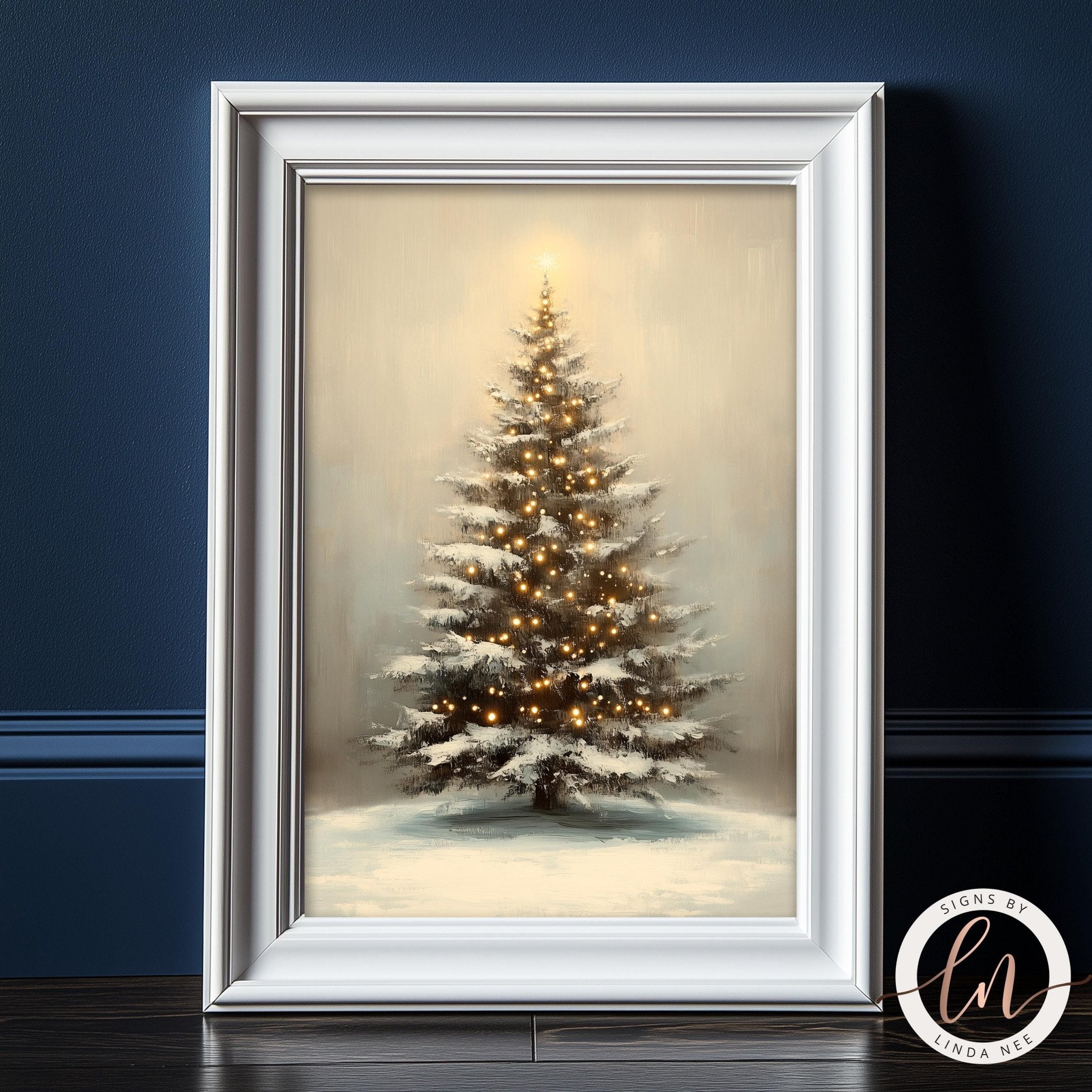 Vintage Christmas Tree Art - Metal & Fine Art Print