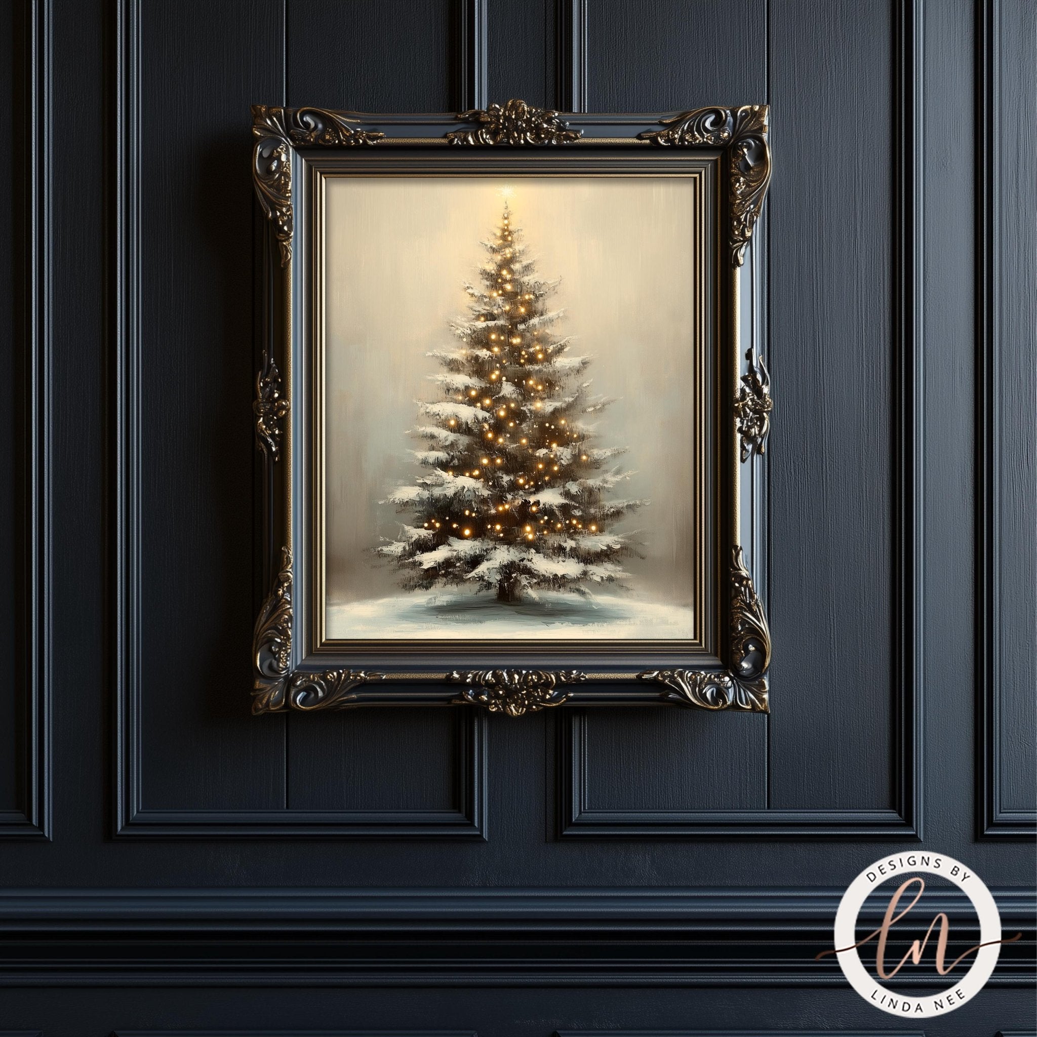 Vintage Christmas Tree Art - Metal & Fine Art Print