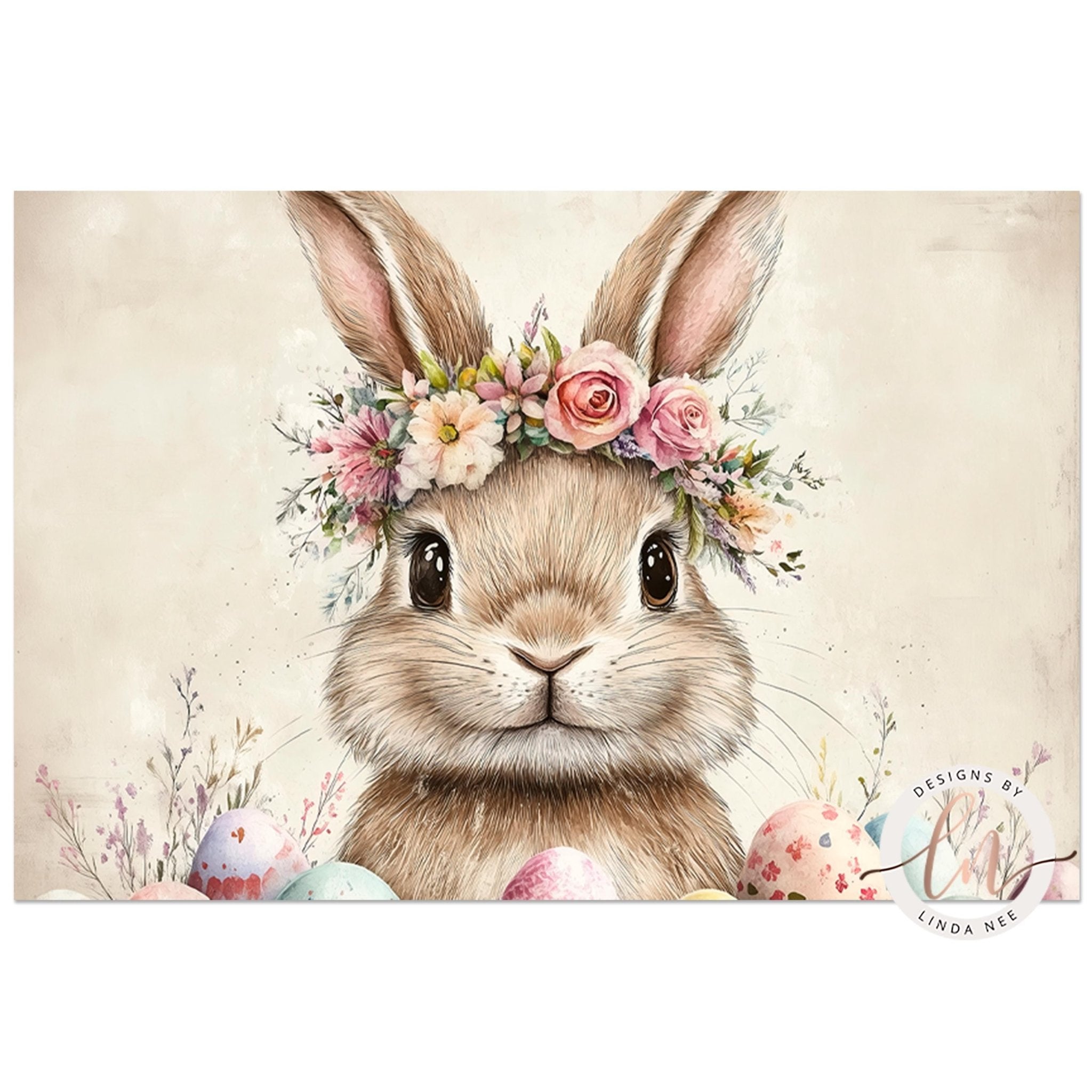 Vintage Easter Bunny Wall Art