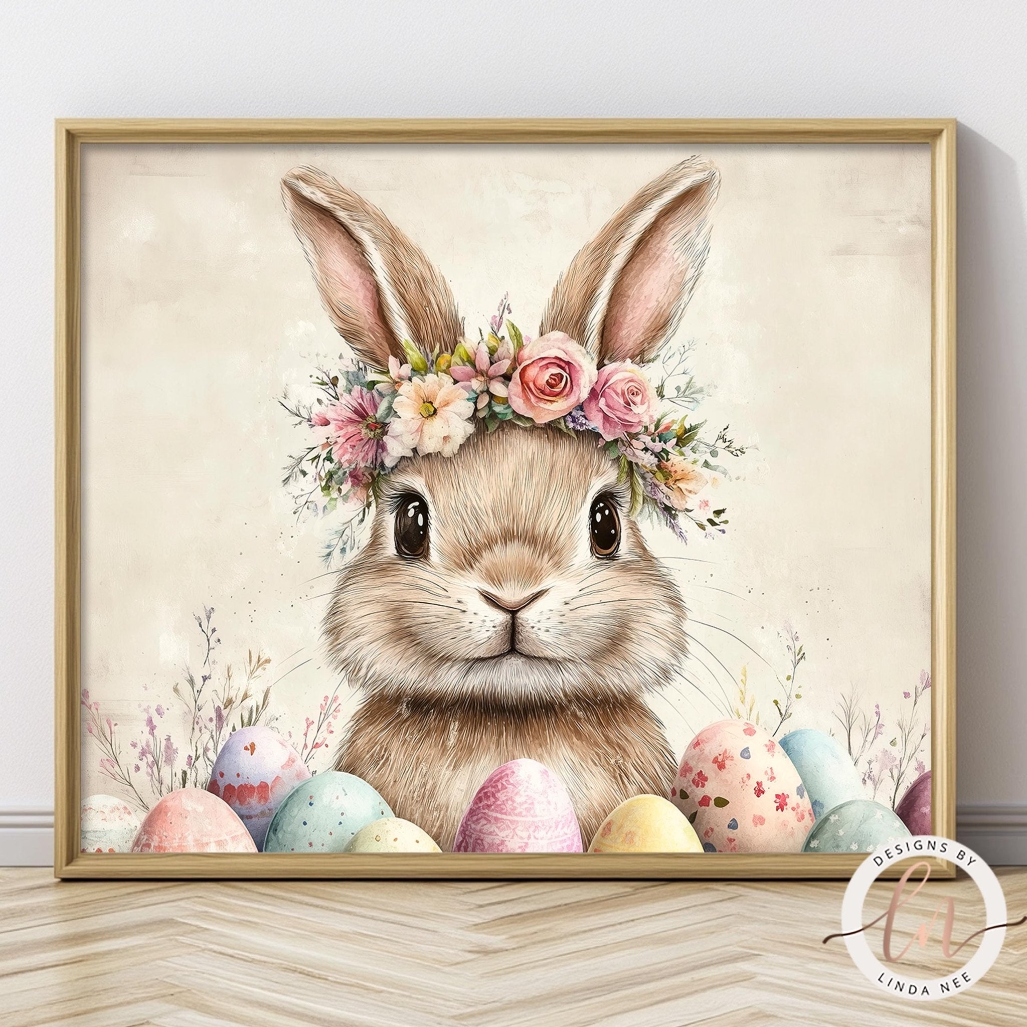 Vintage Easter Bunny Wall Art